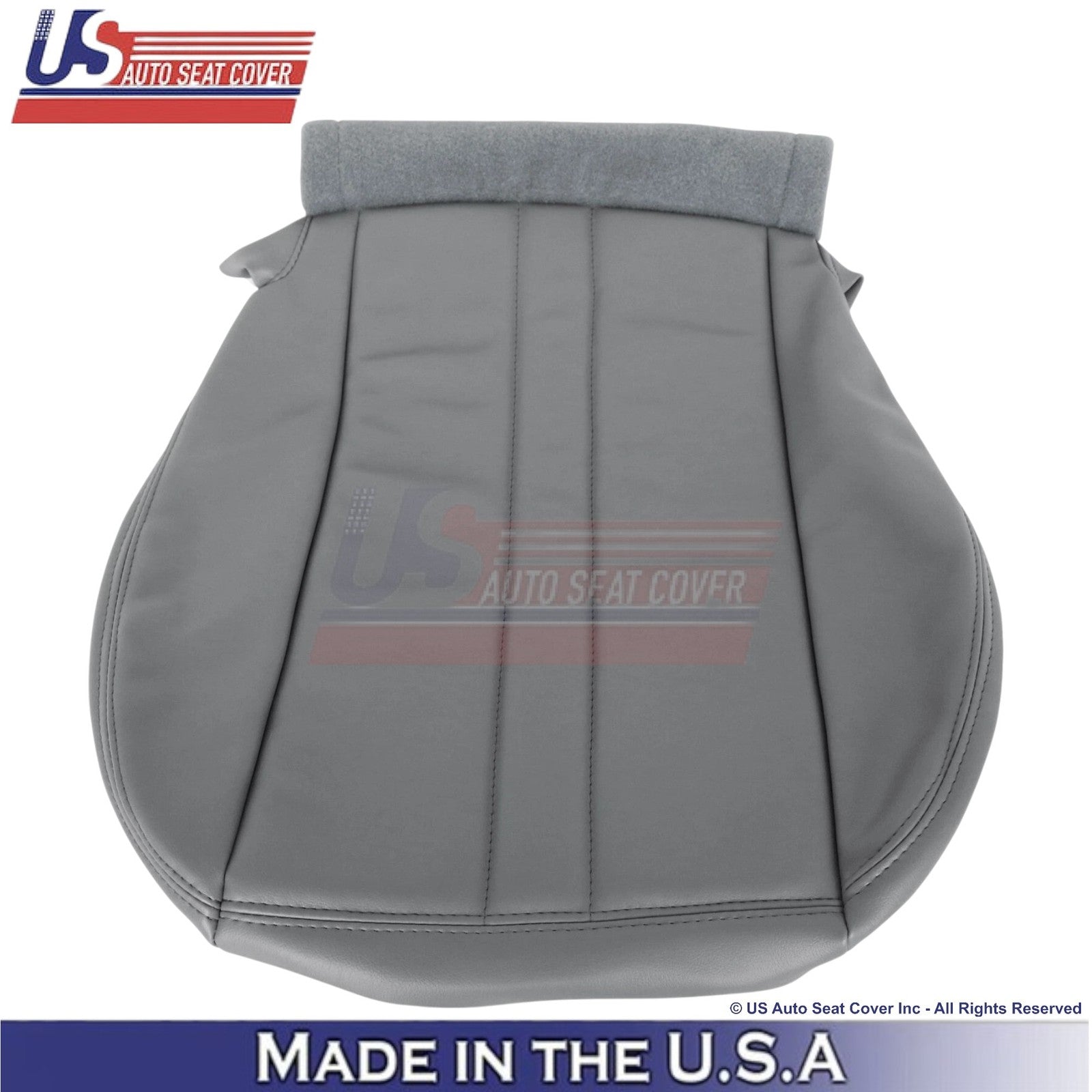 2003-2009 Fits GMC Topkick Driver Bottom Leatherette Replacement Cover Pewter