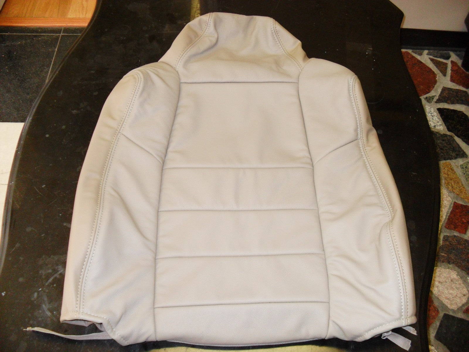 2002 - 07 Ford F250 F350 Lariat Right Front Top Lean Back Leather Seat Cover Tan