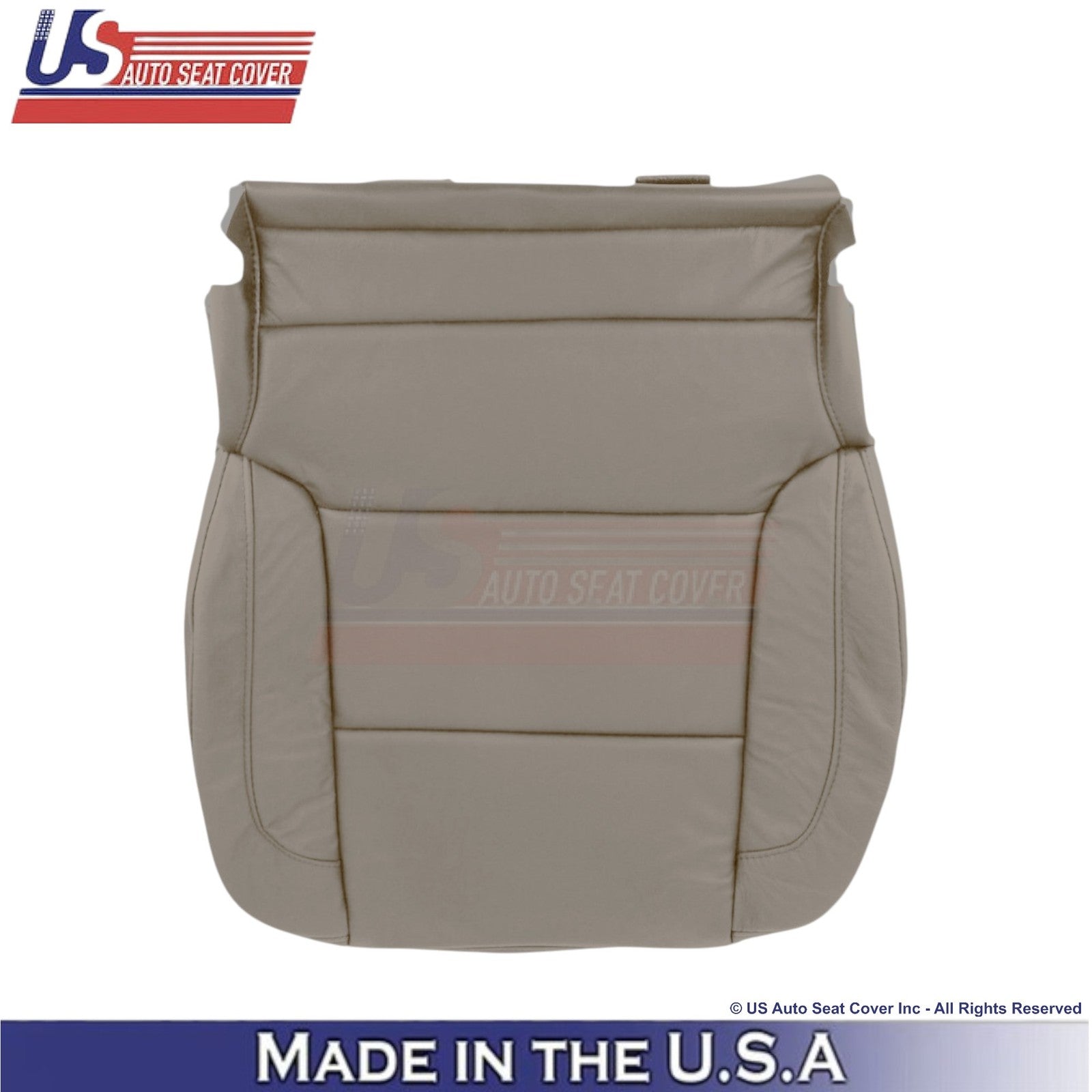 2014-2019 For Chevy Silverado 1500 LT Genuine Leather Front Bottom Covers Dune
