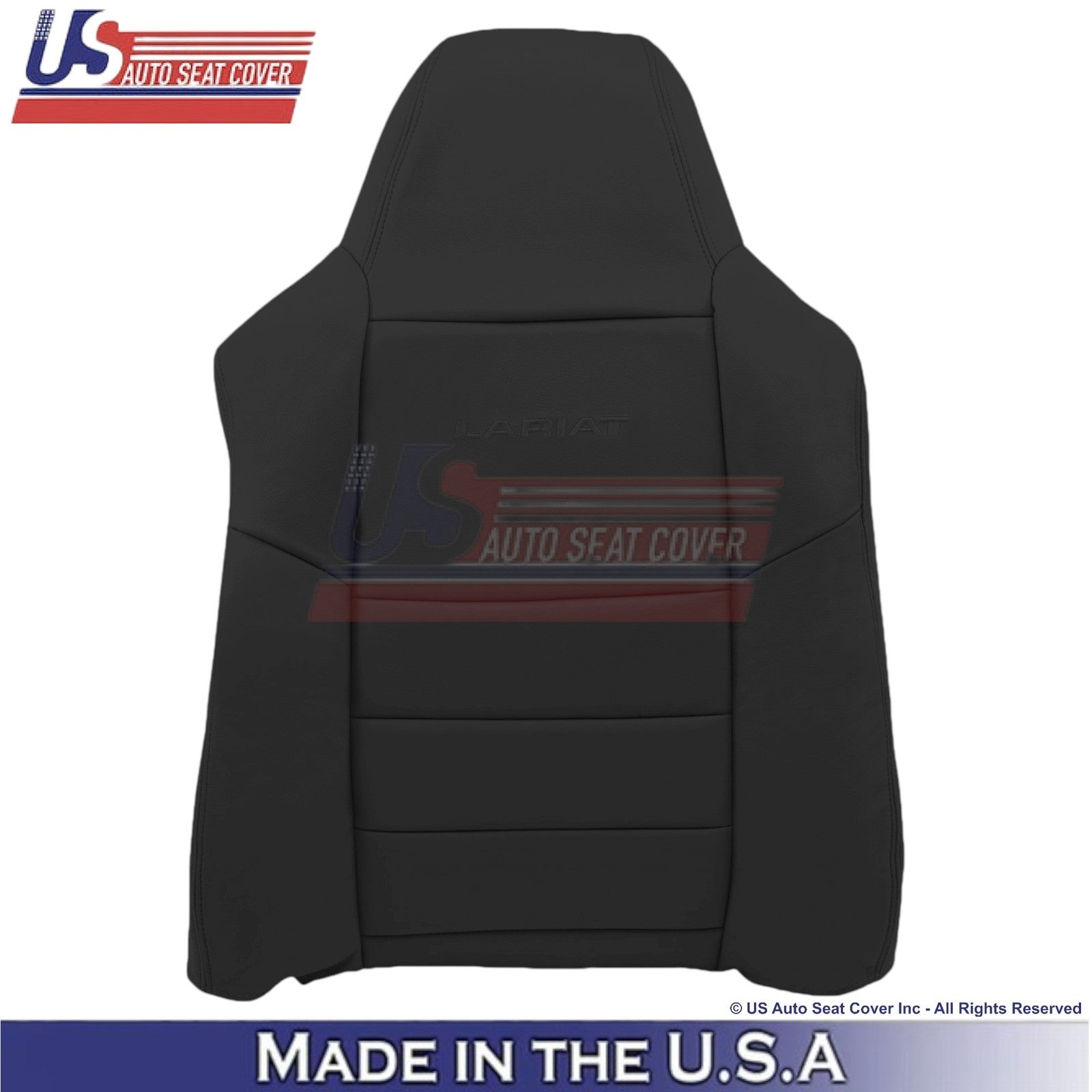 2004-2007 Fits Ford F250 F350 Lariat Leatherette Front OEM Seat Covers Black