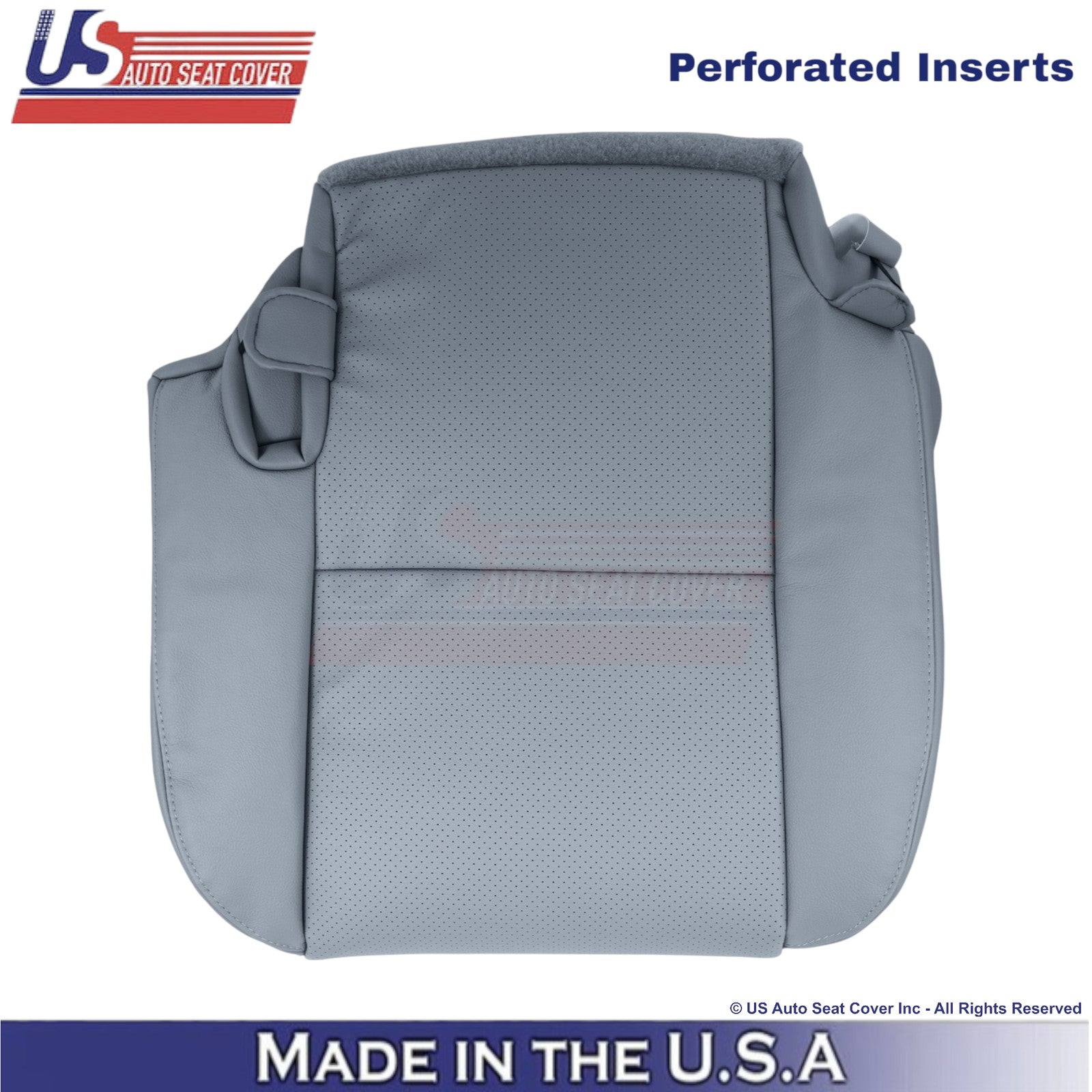 2008-2014 For Toyota Sequoia Leather Perf. Rear Left Bottom Seat Cover Graphite