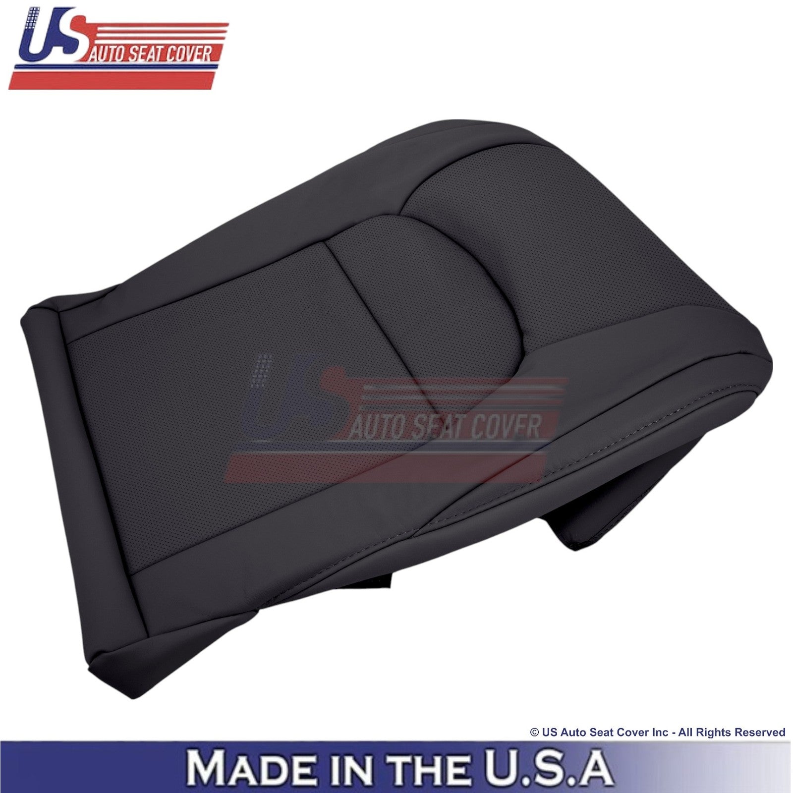 2008-2021 For Toyota Land Cruiser Genuine Leather Perf Front Bottom Covers Black