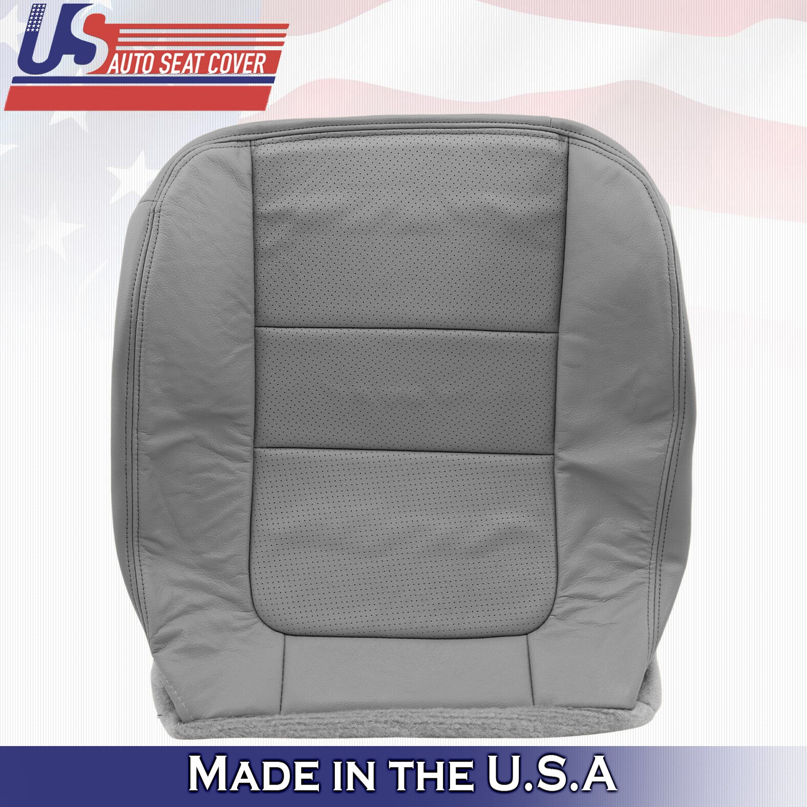 2001 For Ford F450 F550 Lariat Passenger Bottom Perforated Leather Cover Gray