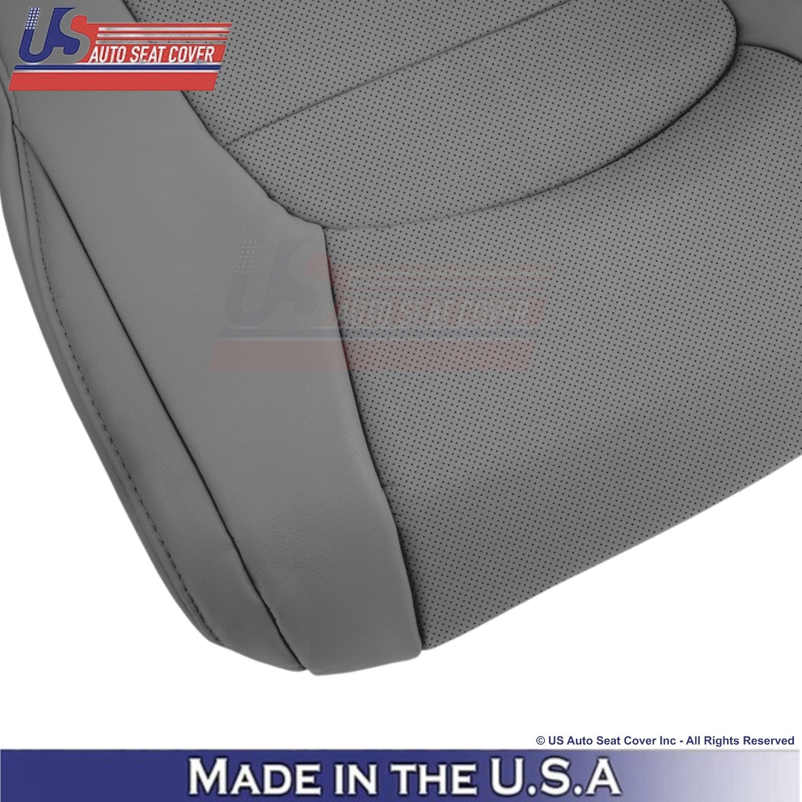 2008-2021 For Toyota Land Cruiser Leatherette Perf. Passenger Bottom Cover Gray