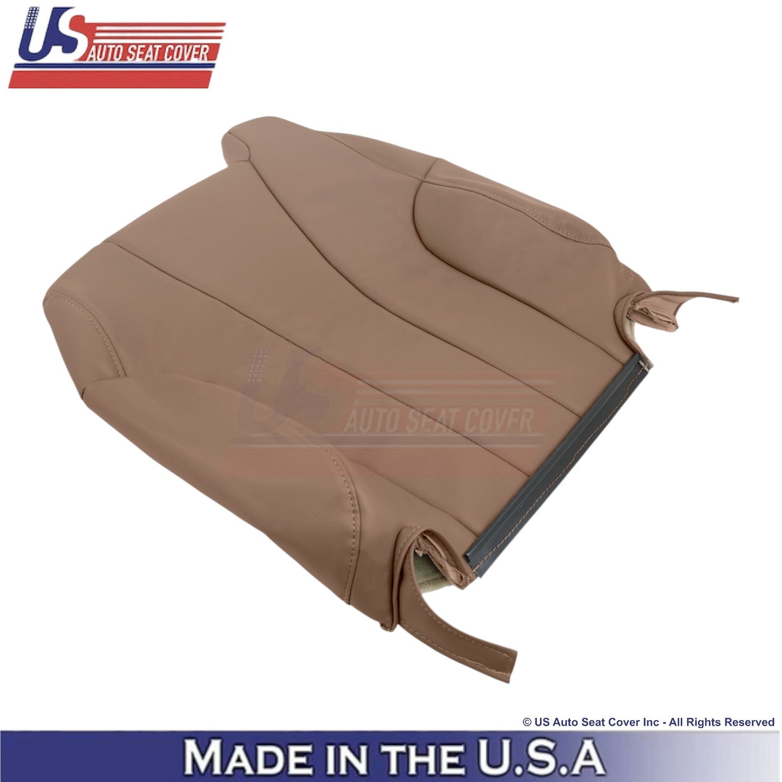 1999-2000 For Chevy Silverado W/T Leatherette Front Seat Covers Medium Dark Oak