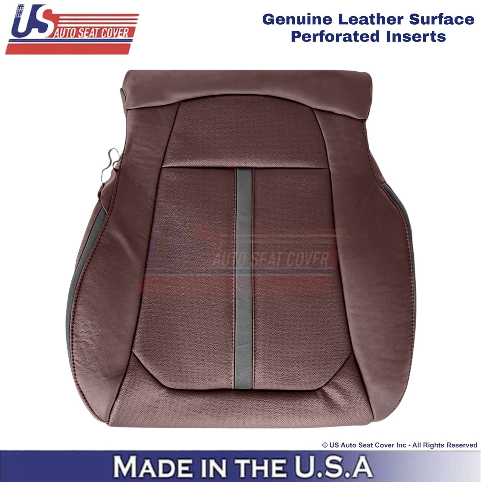 2018-2020 For Ford F150 Platinum Genuine Leather Driver Bottom Covers Dk Marsala