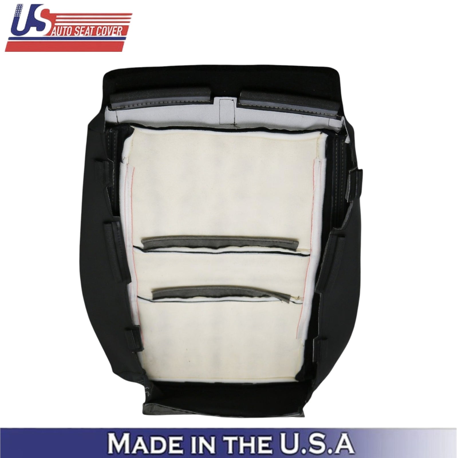 2011-21 For Jeep Grand Cherokee Leather Passenger Bottom Cover Black-White Stch