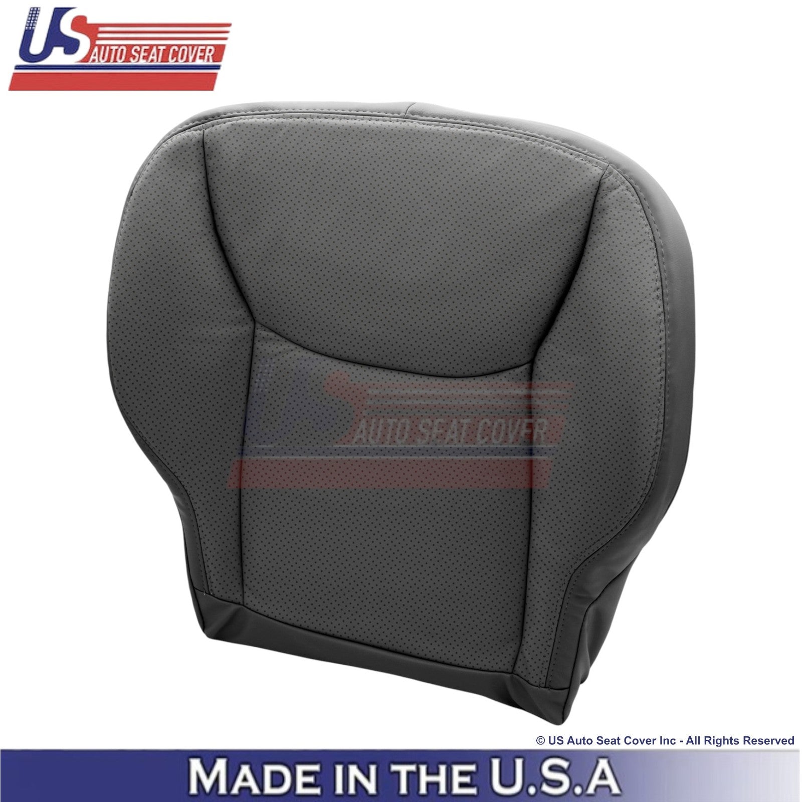 2000-2006 For Mercedes-Benz S Leatherette Perf Driver Bottom Seat Cover Charcoal