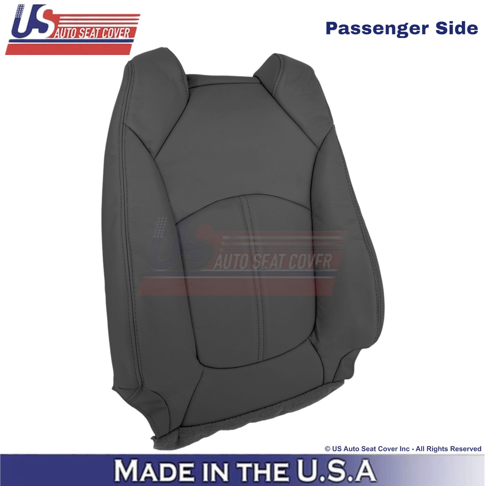 2013-2016 Fits GMC Acadia Leatherette Passenger Top Replacement Seat Cover Ebony