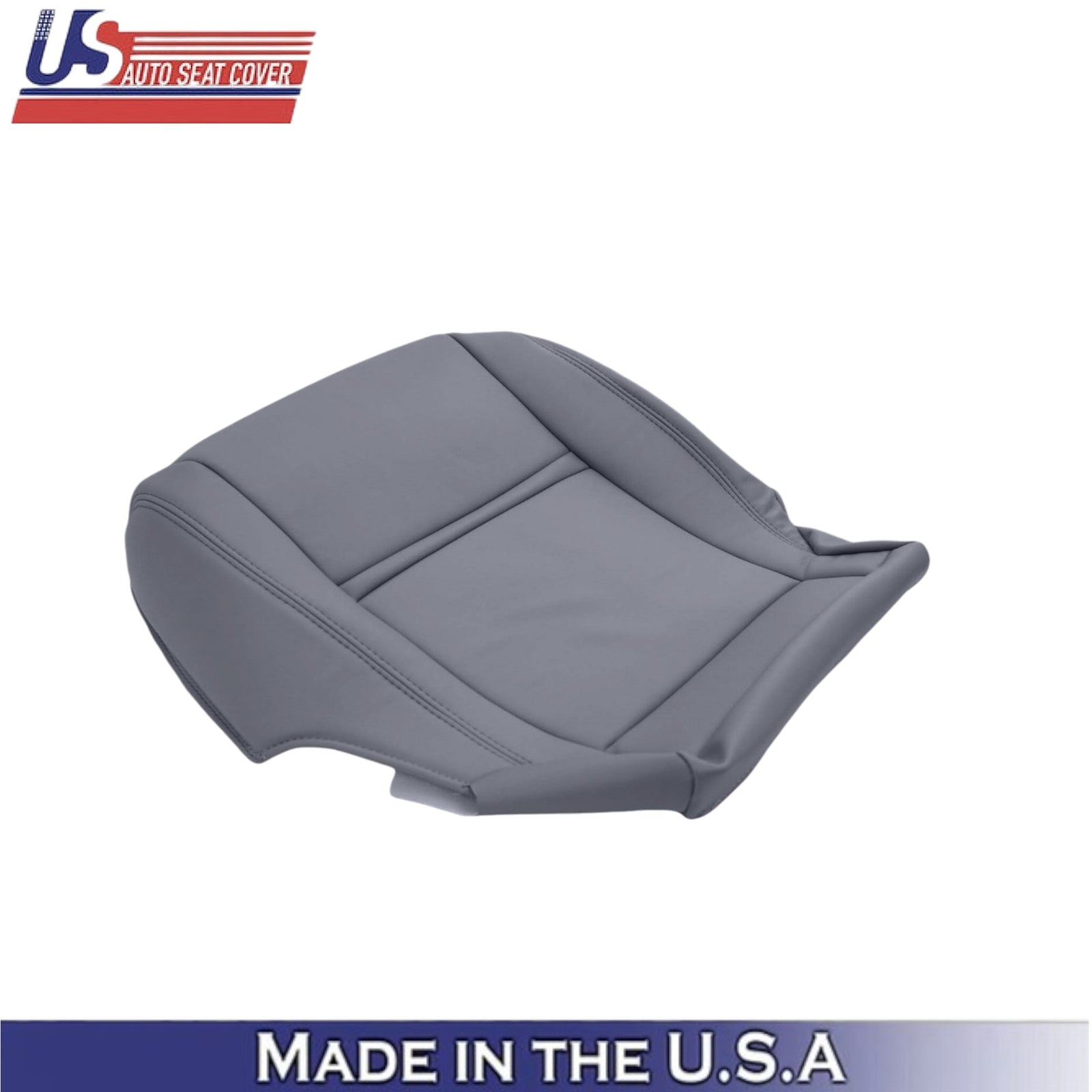 1990-1997 For Toyota Land Cruiser Leather Driver Bottom Seat Cover Bluish Gray