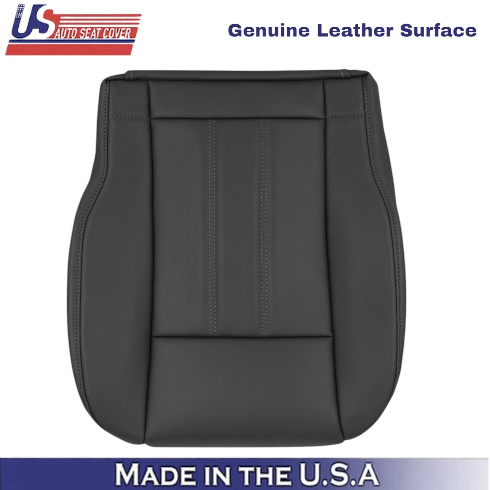 2008-2020 For Dodge Grand Caravan Genuine Leather Front Bottom Seat Covers Black