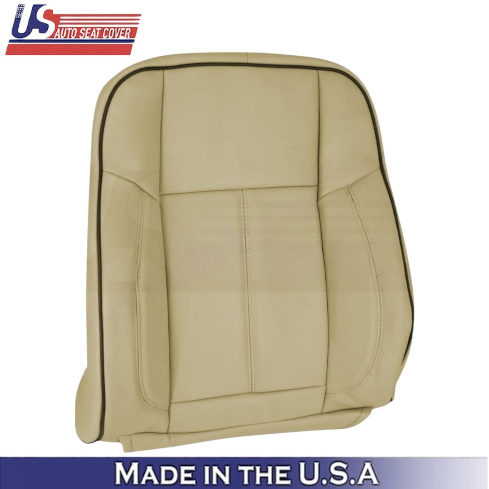 2006-2010 For Hummer H3 Leatherette Passenger Top Seat Cover Light Cashmere Tan
