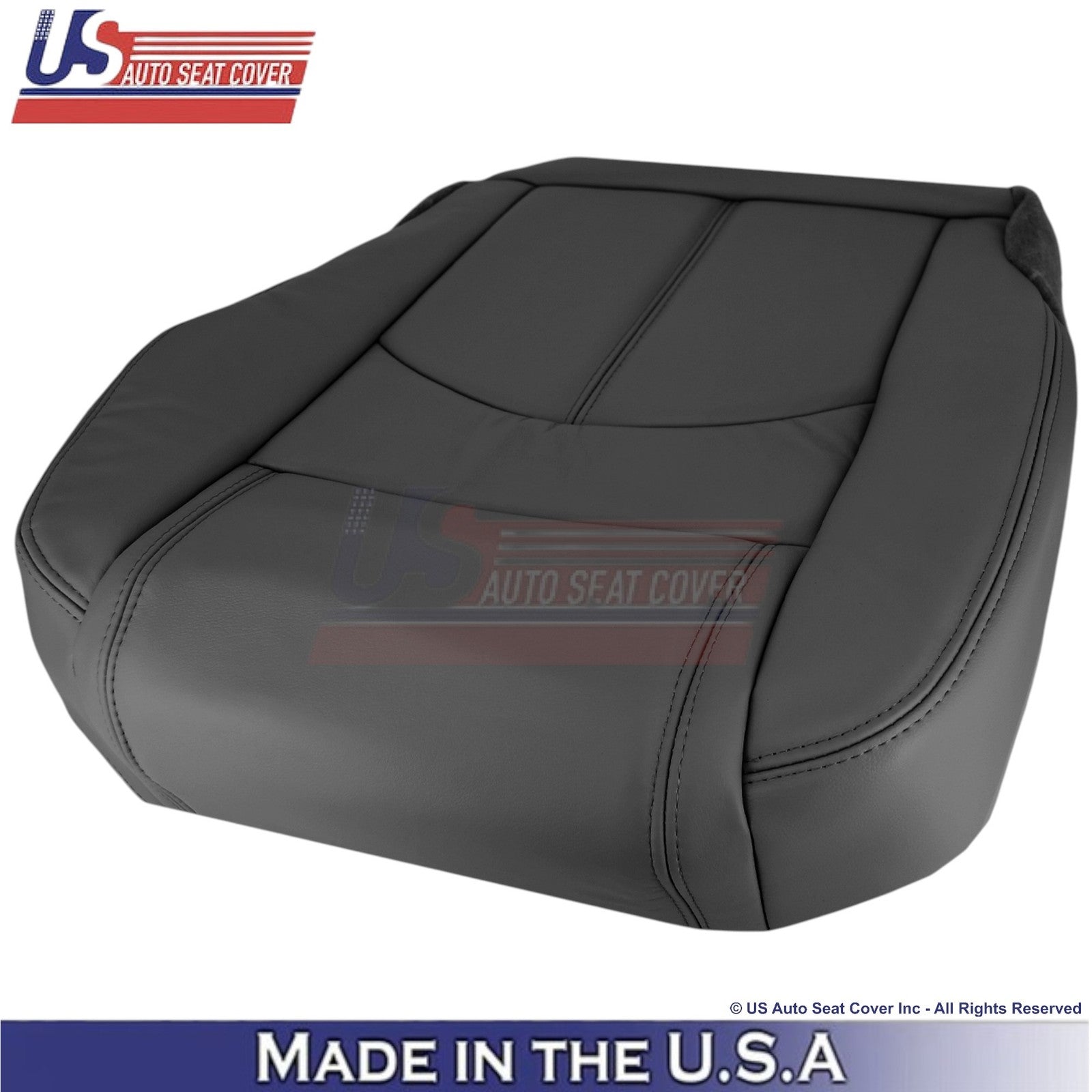 2013-2016 Fits GMC Acadia Leatherette Driver Side Replacement Seat Covers Ebony