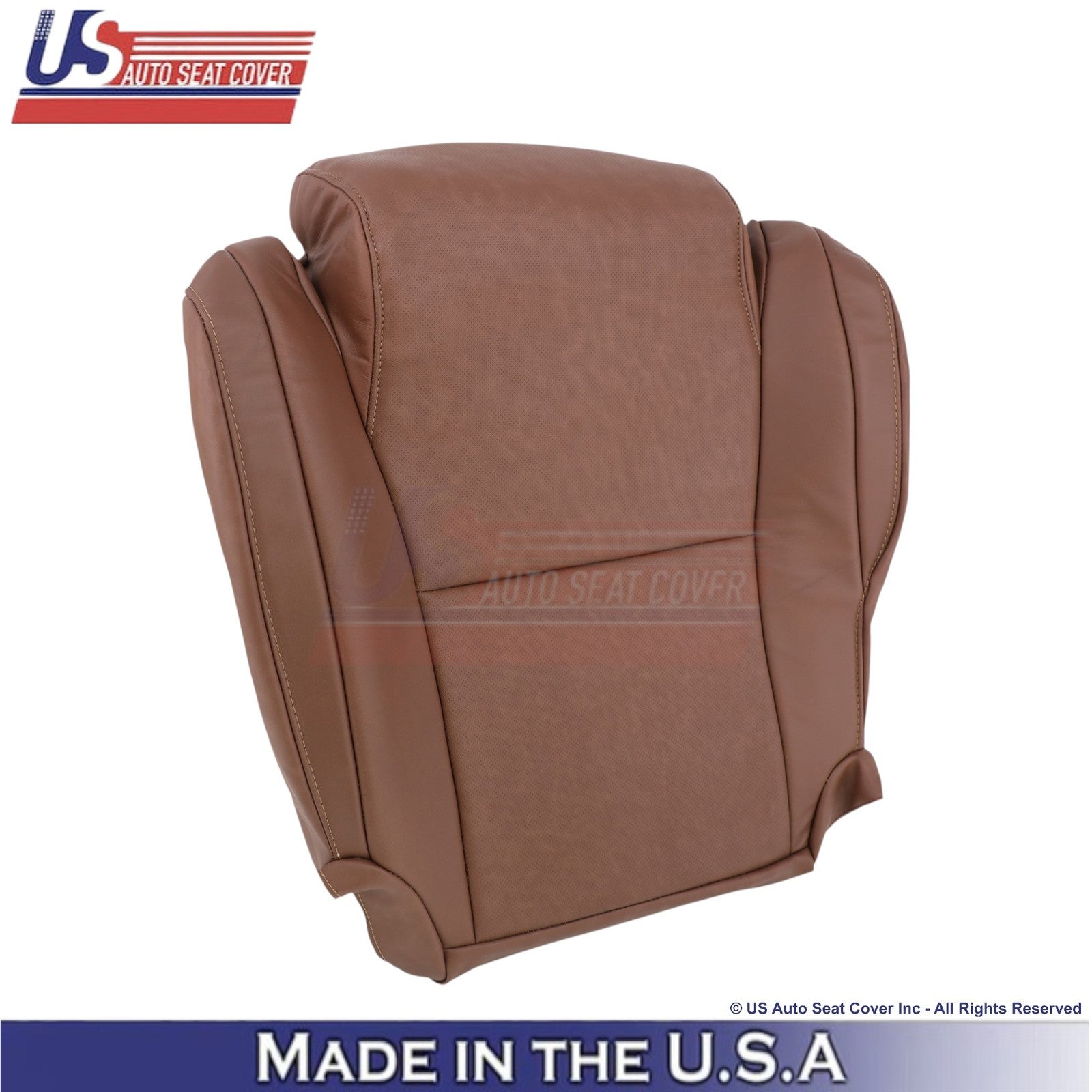 2007-2013 For Toyota Tundra Leather Perforated Front Bottom Seat Covers Red Rock