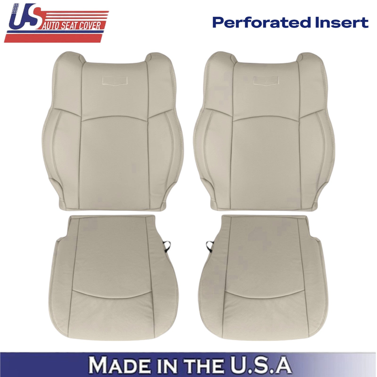 2013-2018 For Dodge Ram 1500 2500 Laramie Genuine Leather Front Seat Covers Tan