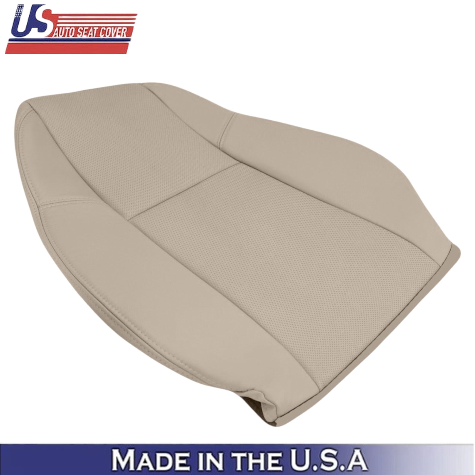 2007-2014 For Cadillac Escalade Leatherette Front Top Seat Covers Light Cashmere
