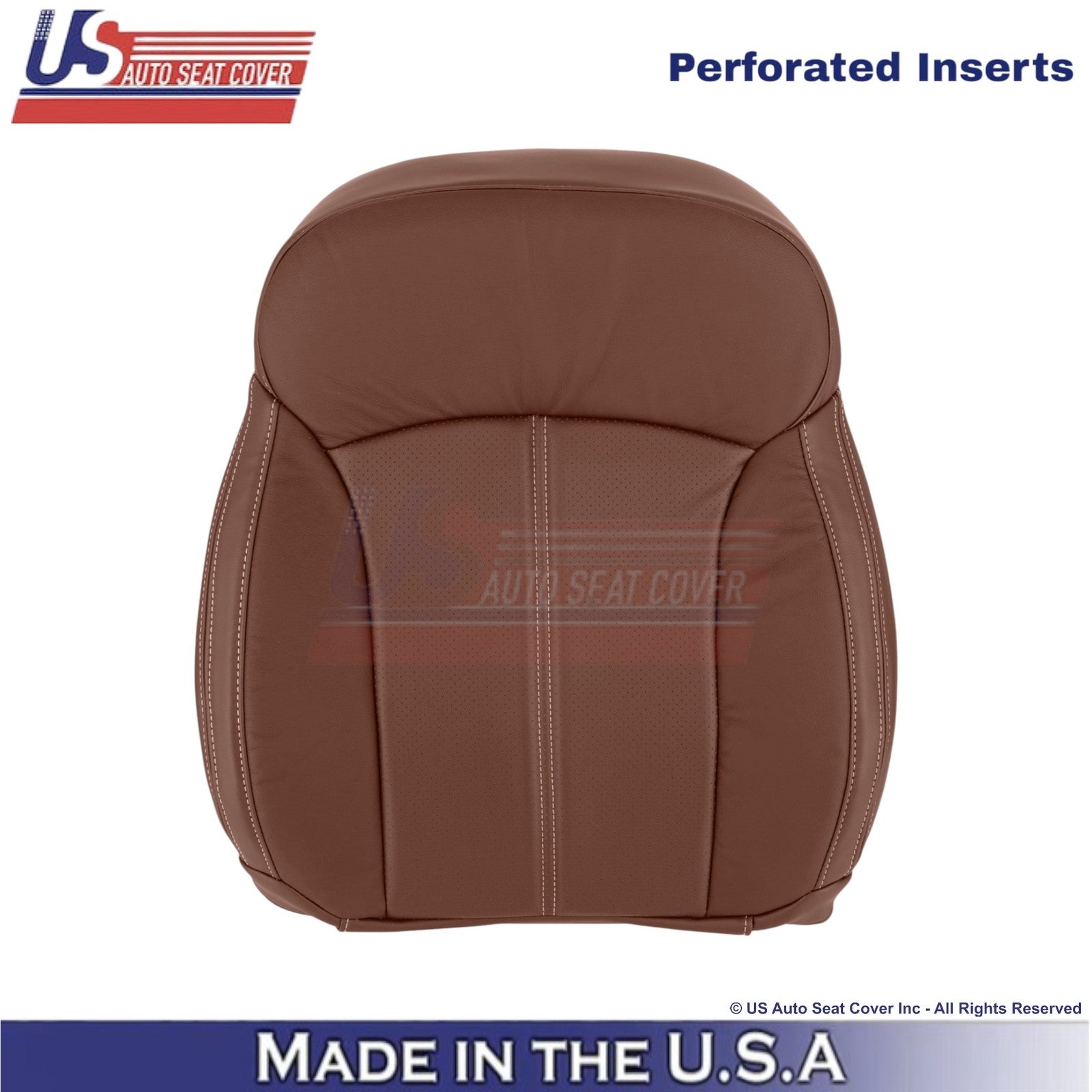 2017-2018 For Subaru Forester Touring Leather Driver Top Seat Cover Saddle Brown