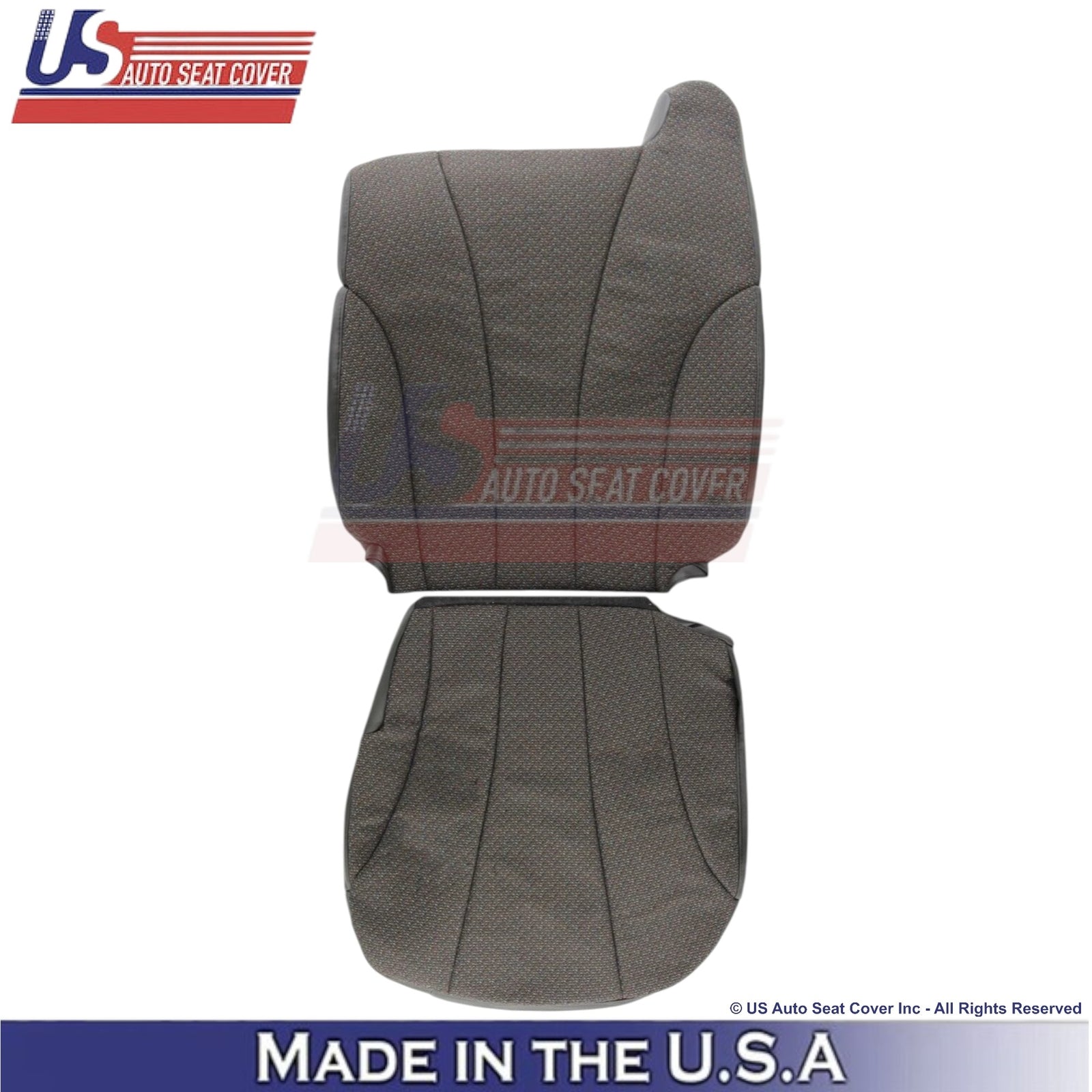 1999-2002 For Chevy Silverado 1500 2500 Cloth Front Driver Seat Covers Dark Gray