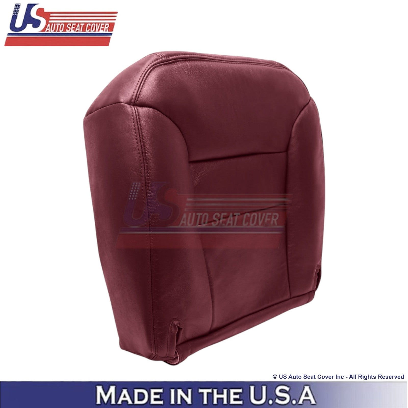 1995-1999 For Chevy Suburban Leatherette Passenger Side Seat Covers Ruby Red