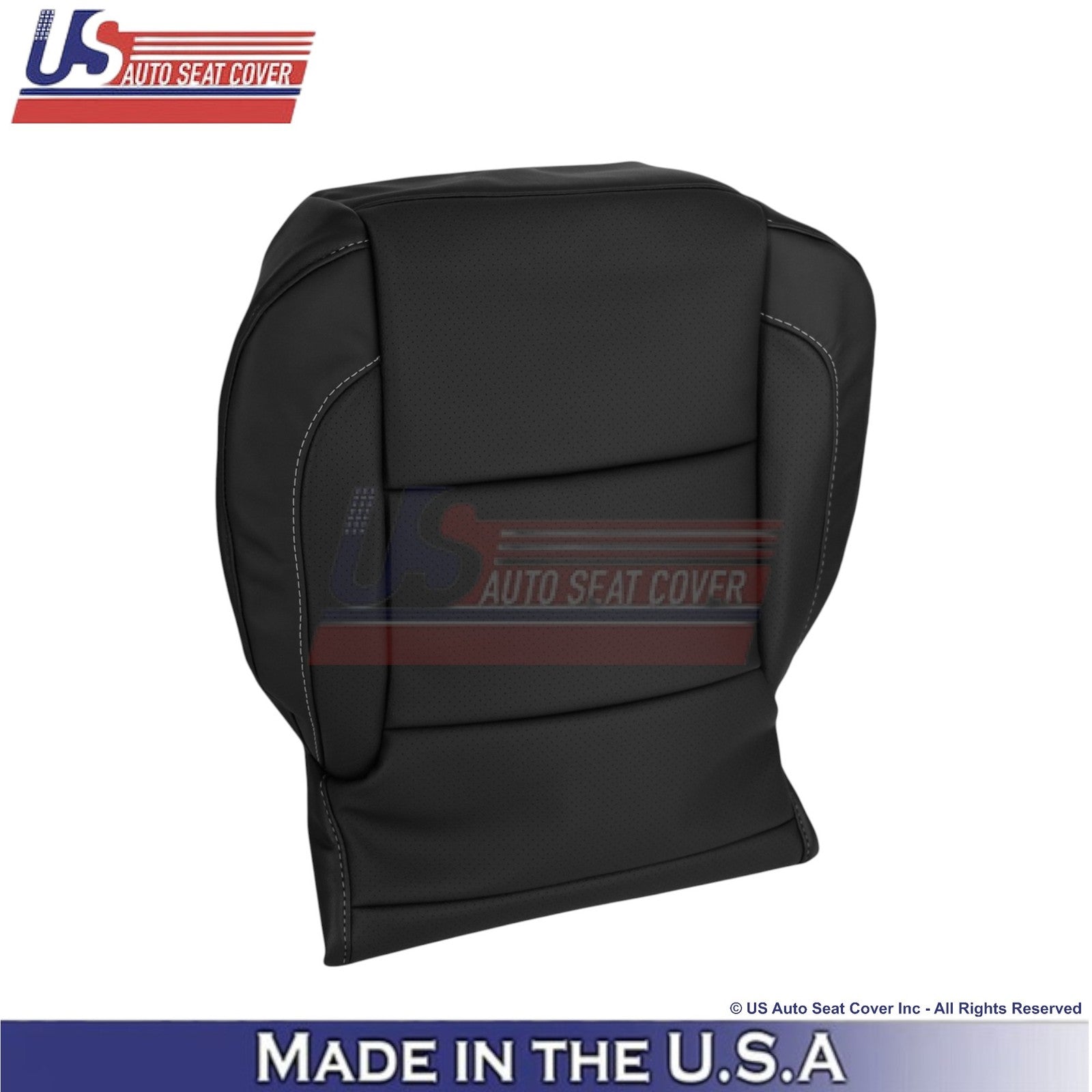 2015-2020 For Chevy Tahoe Genuine Leather w Perf Passenger Bottom Cover Black