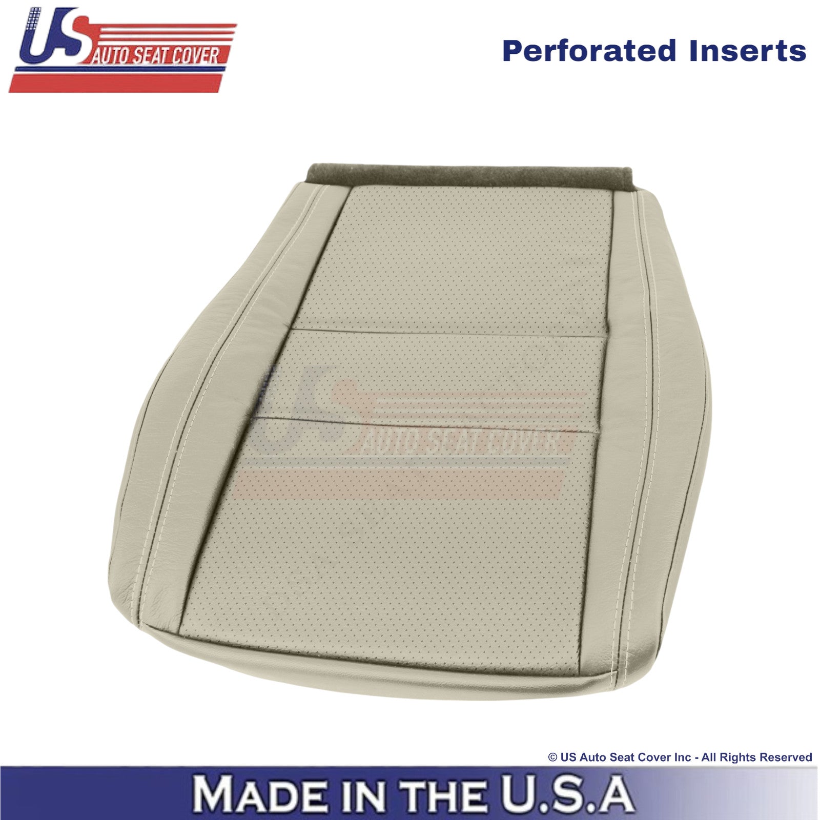 2011-2022 For Dodge Durango Leather Perf. Driver Seat Covers Light Frost Beige