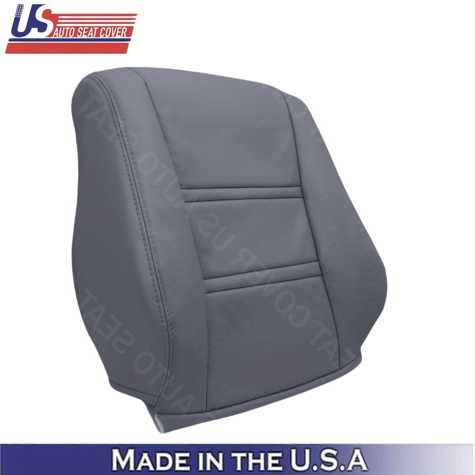 1990-1997 For Toyota Land Cruiser Leather Passenger Top Seat Cover Bluish Gray