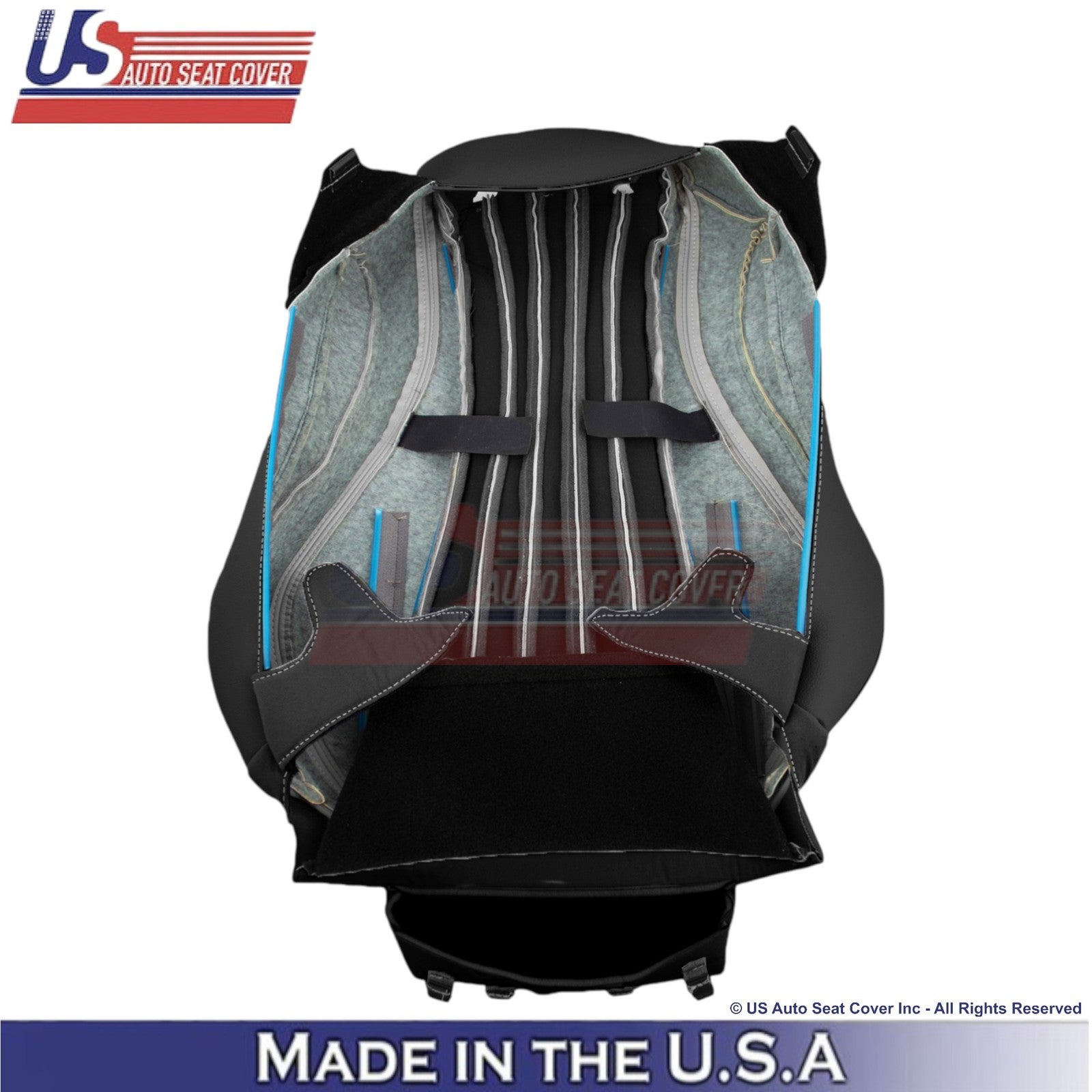 2017-2023 For Mercedes Benz E-Class Leatherette Front Covers Black-White Stitch