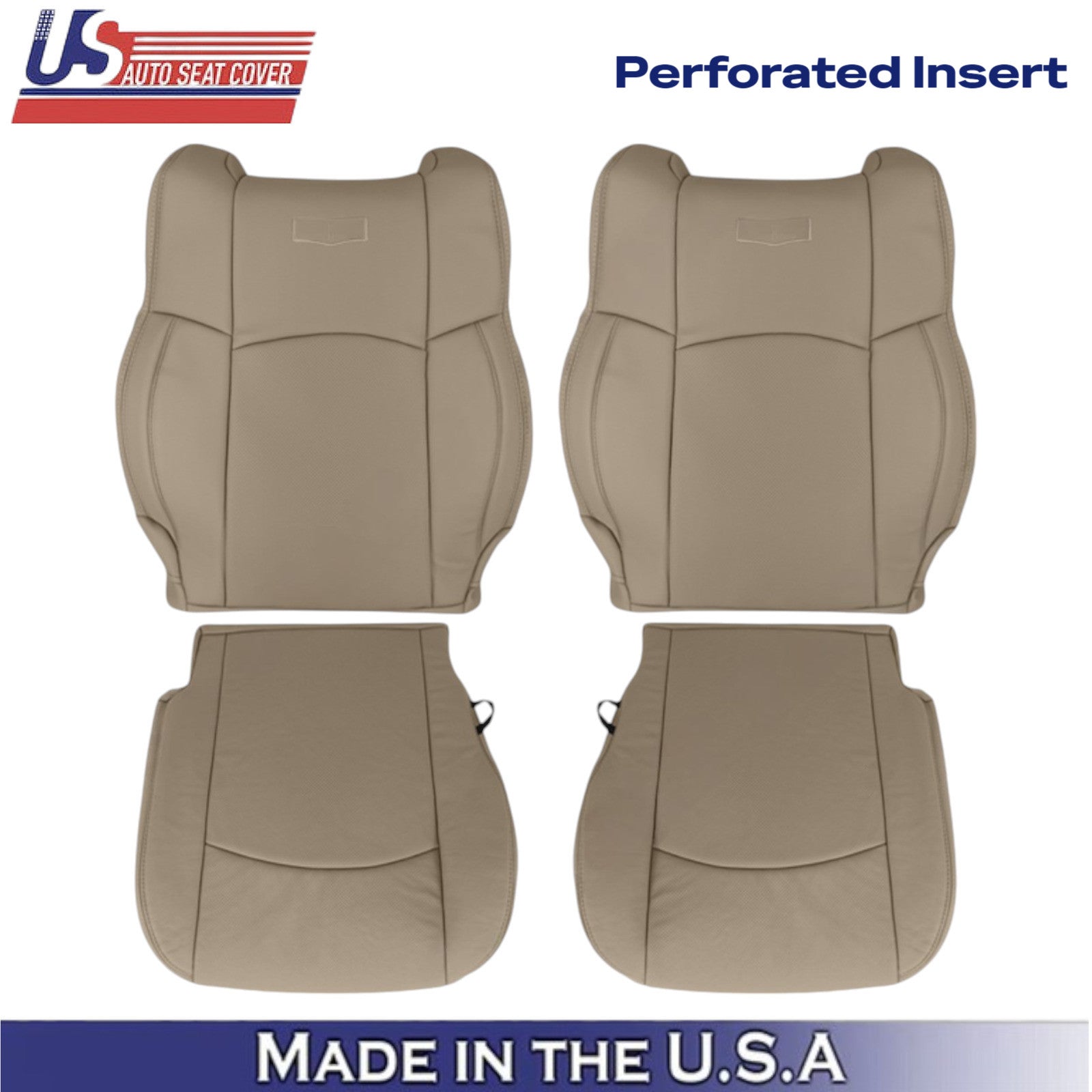 2009-2012 For Dodge Ram 1500 2500 Laramie Genuine Leather Front Seat Covers Tan