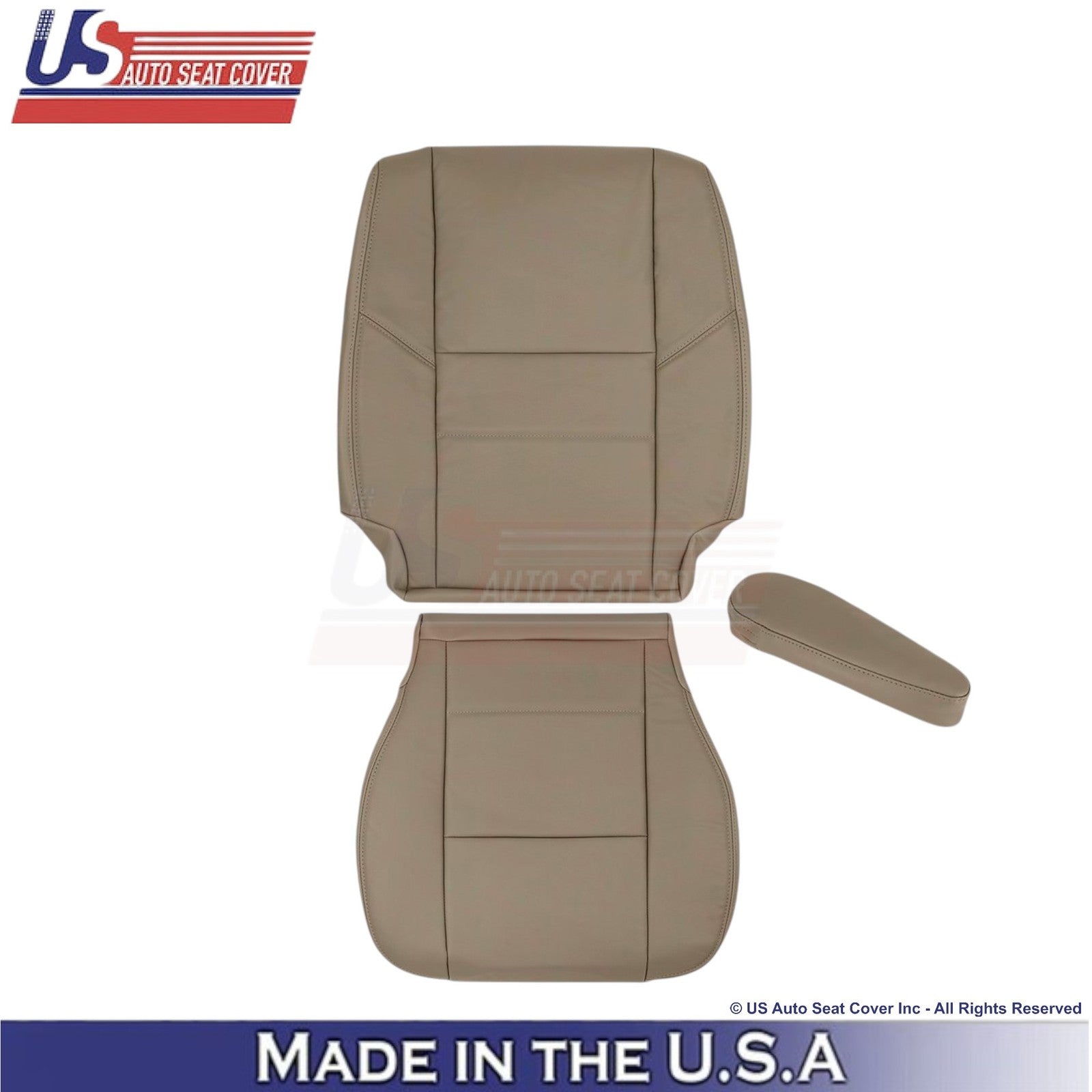 2000-2004 For Toyota Tundra Leatherette Front w/Armrest Driver Seat Covers Tan