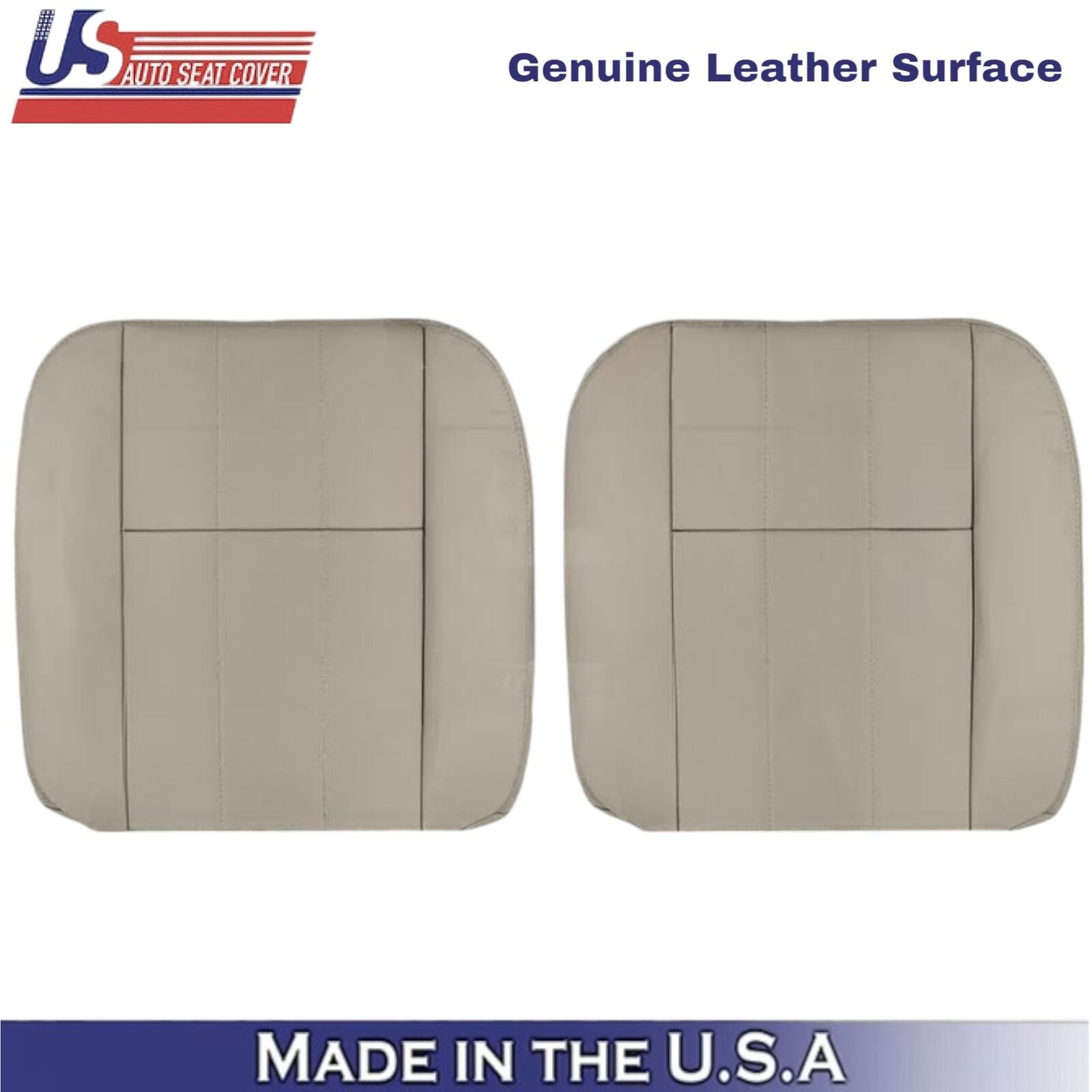 2003-2005 For Mercury Grand Marquis Genuine Leather Front Seat Covers Parchment