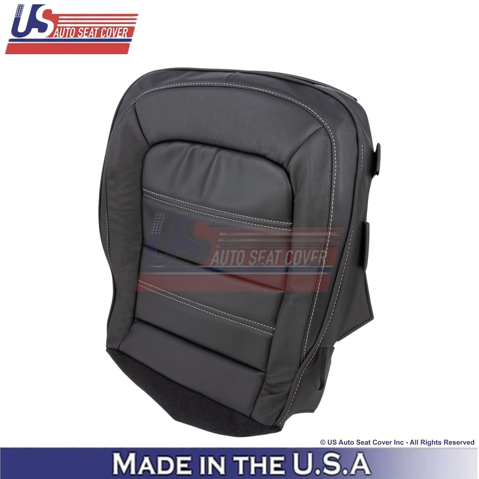 2015-2022 For GMC Canyon Denali Leather Passenger Bottom Seat Cover Jet Black