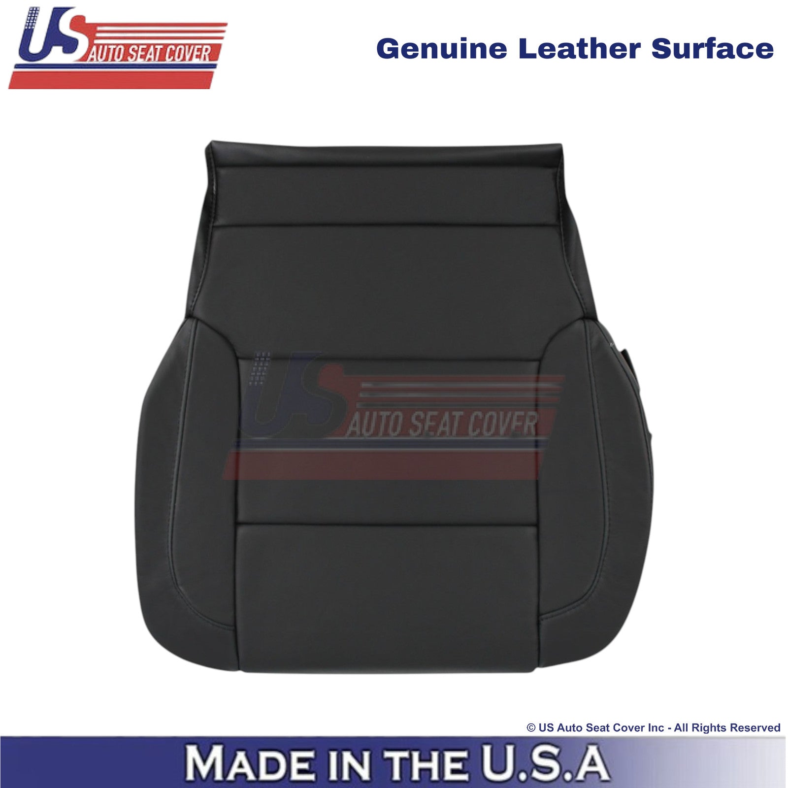 2014-2019 For Chevy Silverado 1500 LT Genuine Leather Driver Bottom Cover Black