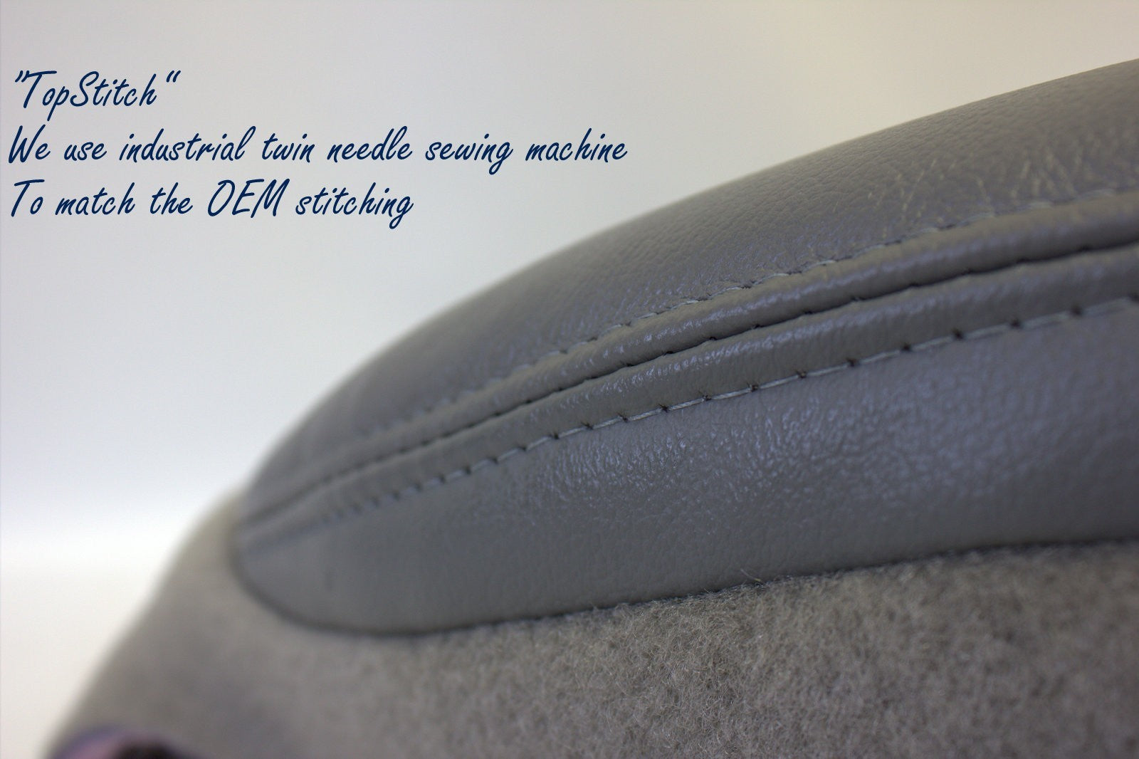 2004 2005 2006 2007 2008 Ford F-150 Lariat Driver Bottom Leather Seat Cover Gray
