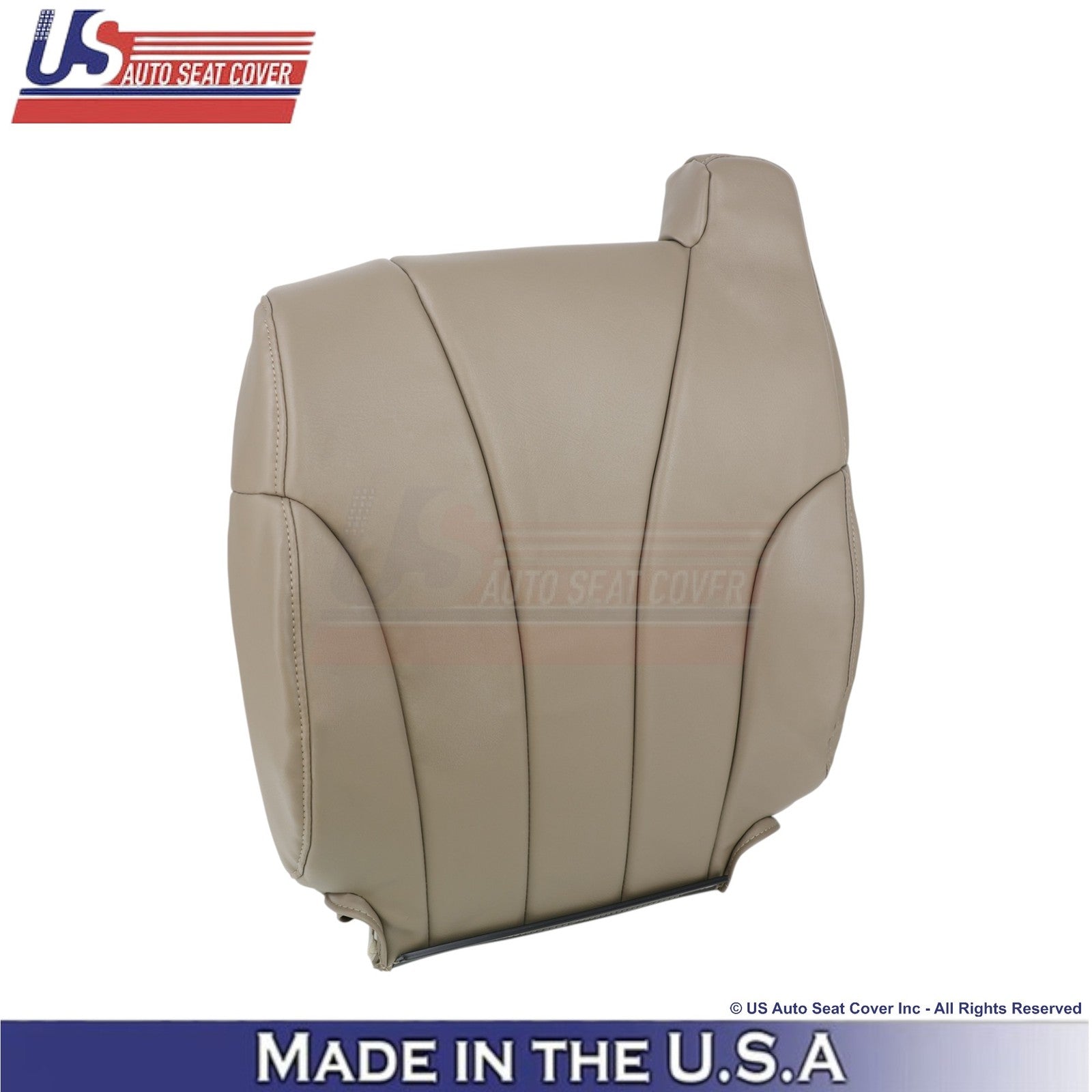 2001-2002 For Chevy Silverado W/T Leather Front Top Seat Covers Medium Neutral