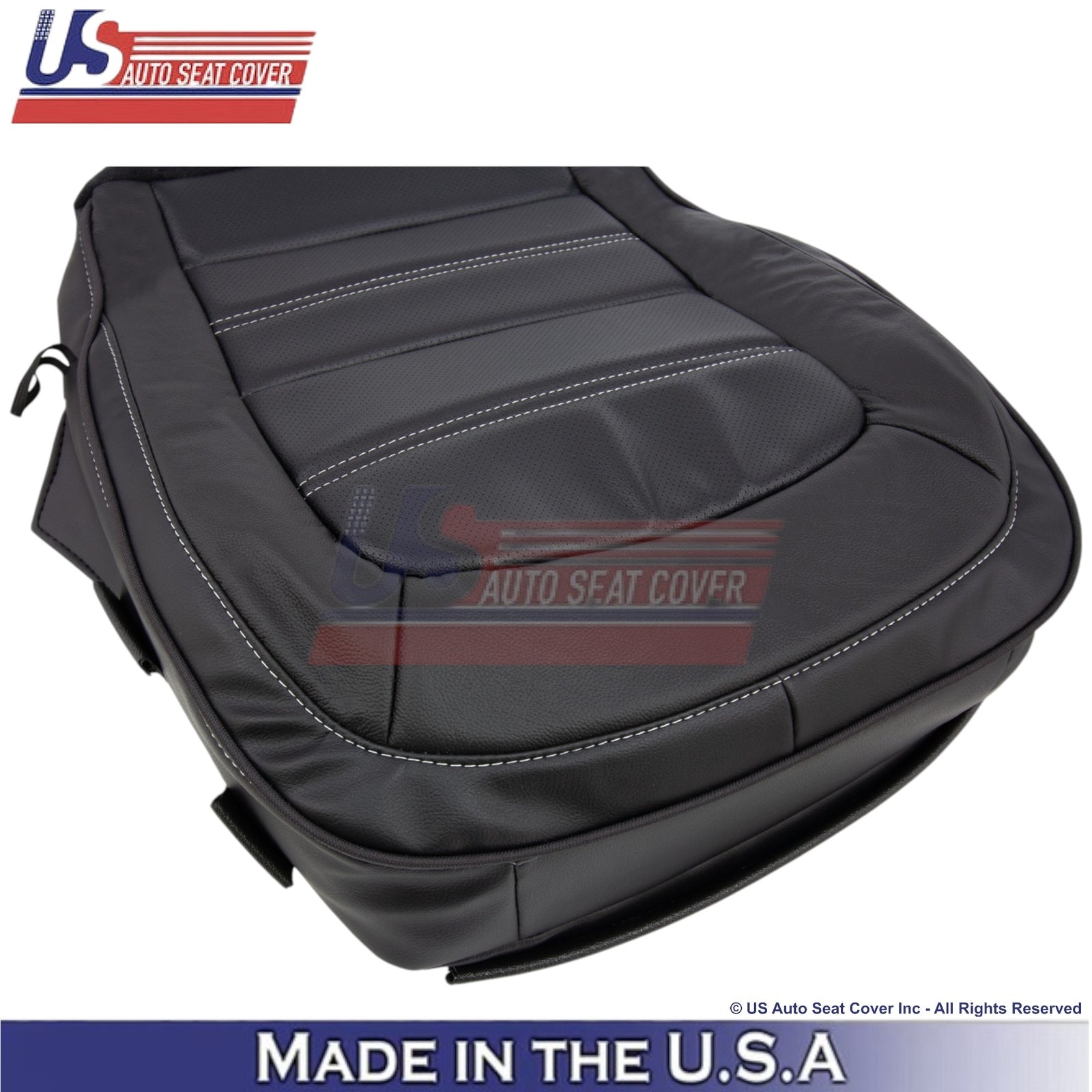 2015-2022 For GMC Canyon Denali Leatherette Driver Bottom Seat Cover Jet Black