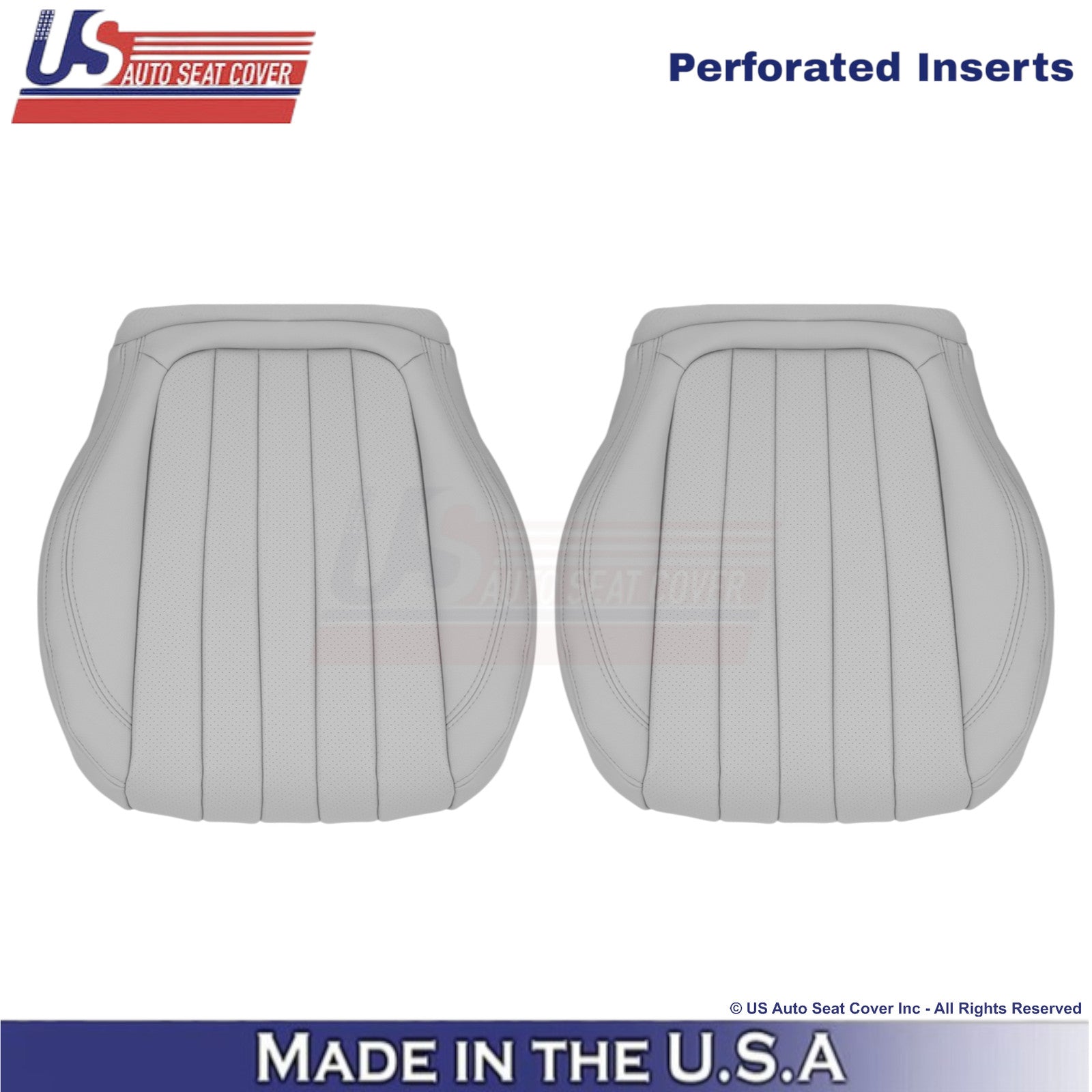 2021-2023 Fits Mercedes Benz E-Class Leatherette Front Bottom Seat Covers Gray