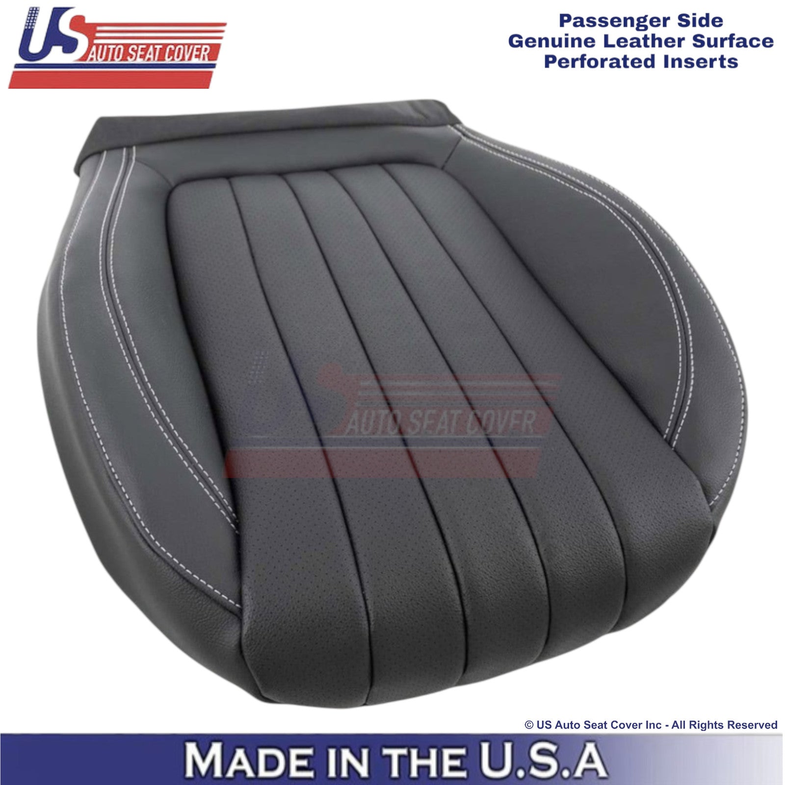 2017-2023 For Mercedes Benz E-Class Genuine Leather Passenger Bottom Cover Black