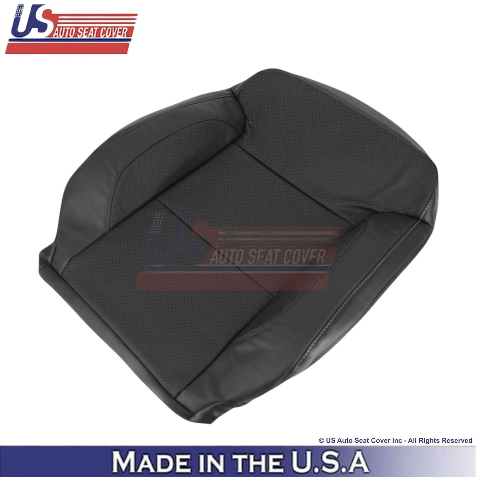 2014-2019 For Chevy Silverado 1500 LT Leatherette Perf Driver Side Covers Black