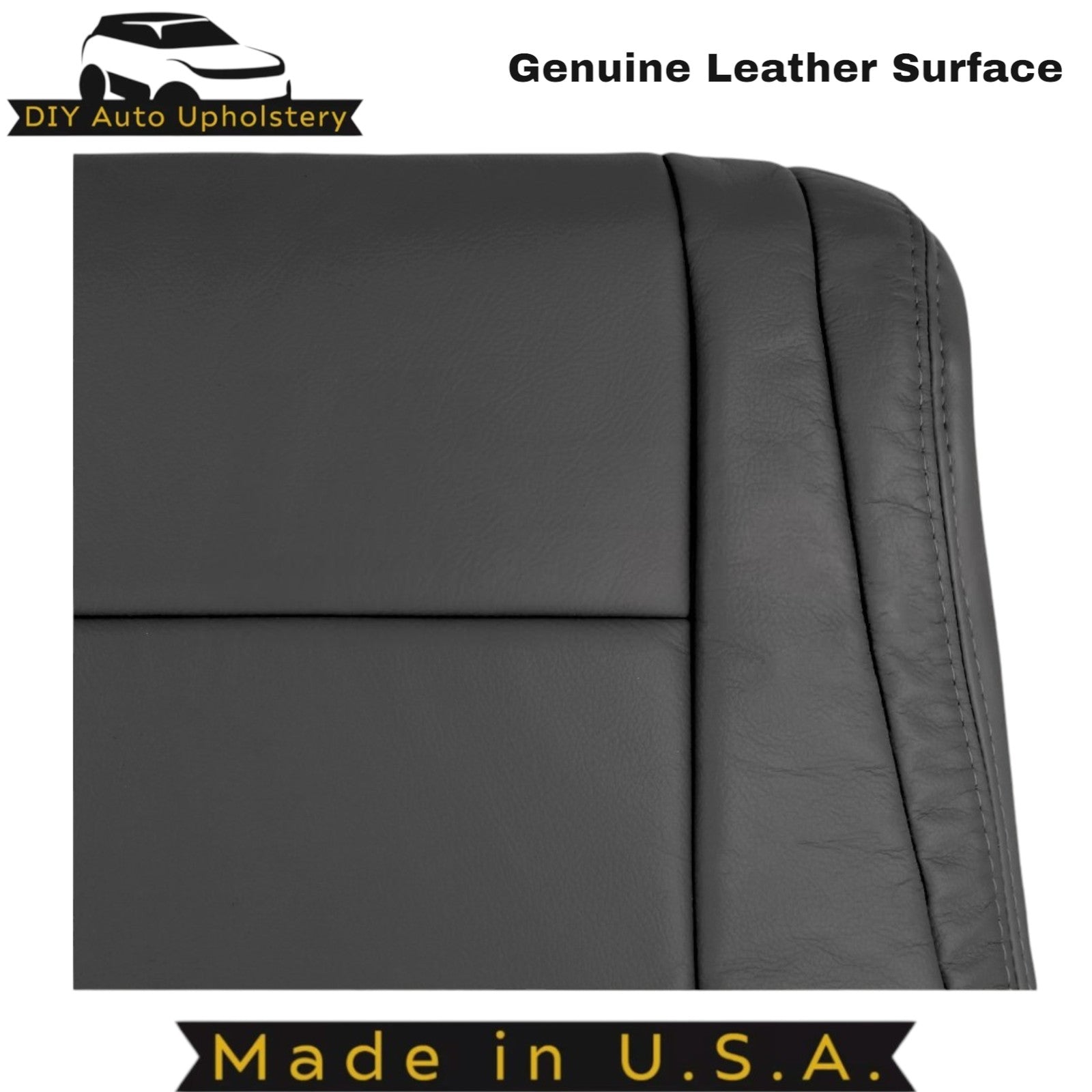 2007-2013 For Toyota Tundra Genuine Leather Front Top Seat Covers Black