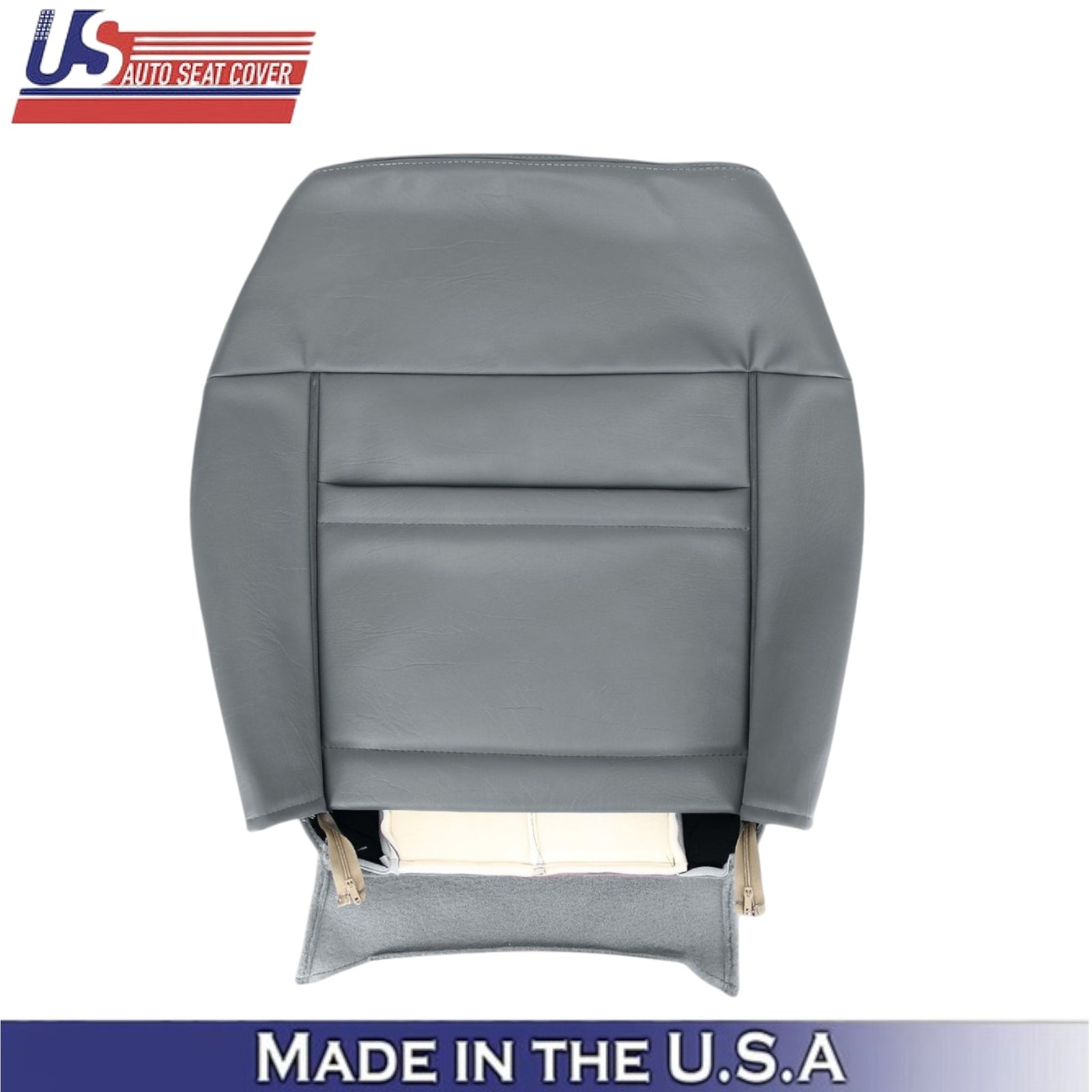2011-2016 For Ford F250 F350 XL Work Truck Leatherette Front Seat Covers Gray