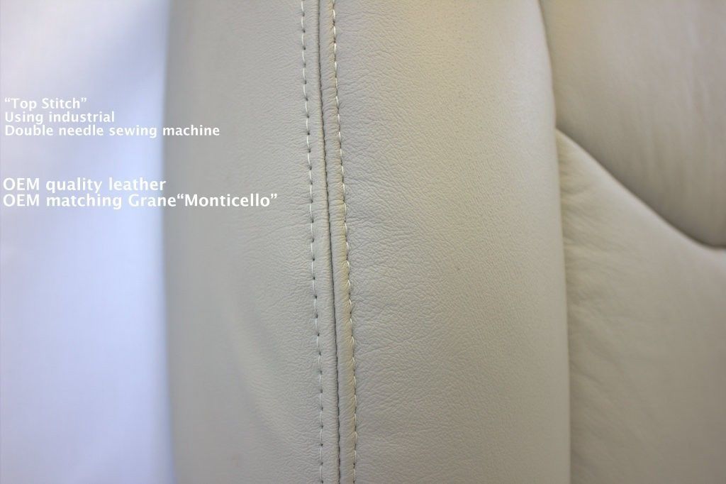 03 04 05 06 Chevy Tahoe Suburban GMC Yukon Driver Bottom Leather Seat Cover Tan