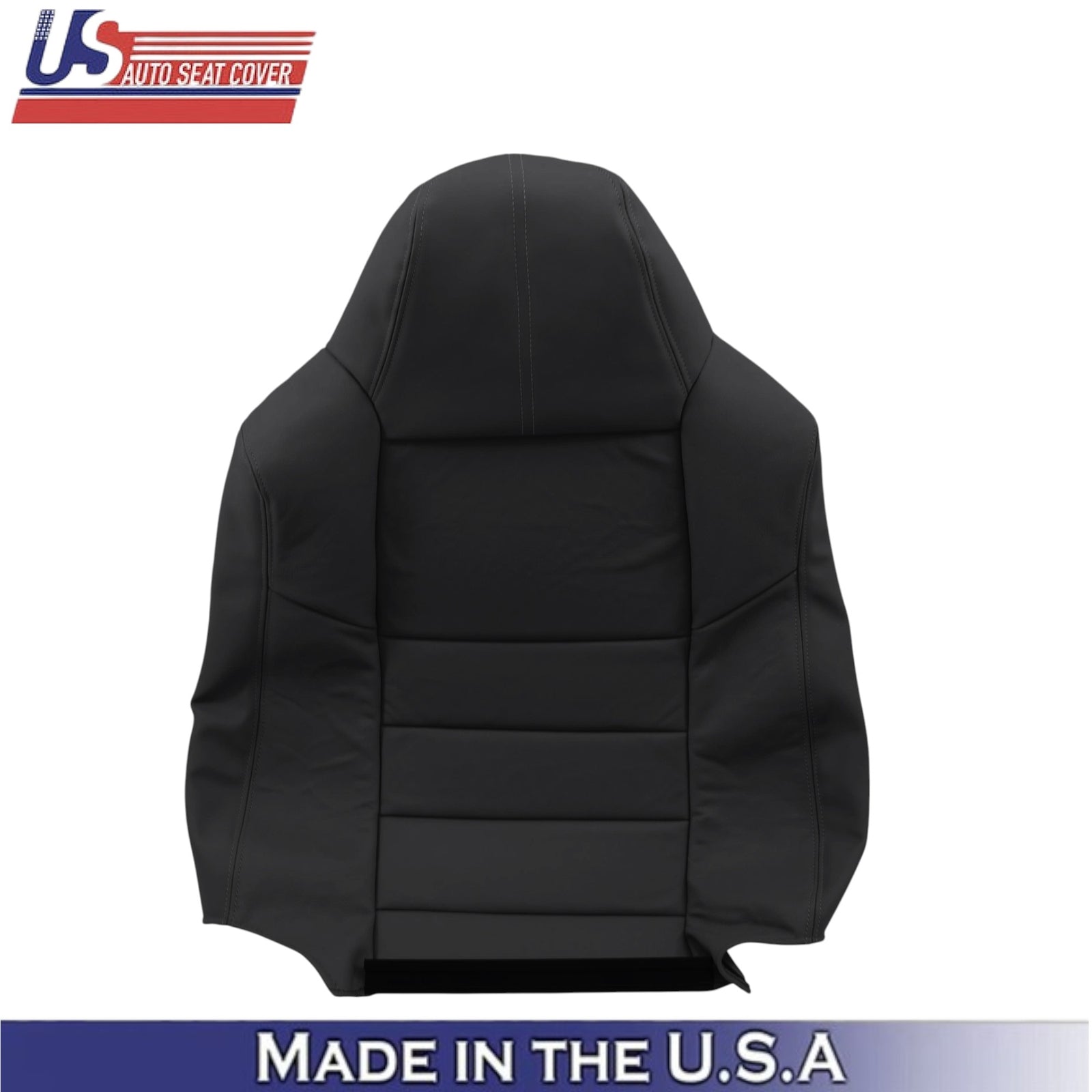 2008-2010 For Ford F250 Lariat Leather Passenger Top Seat Cover Charcoal Black