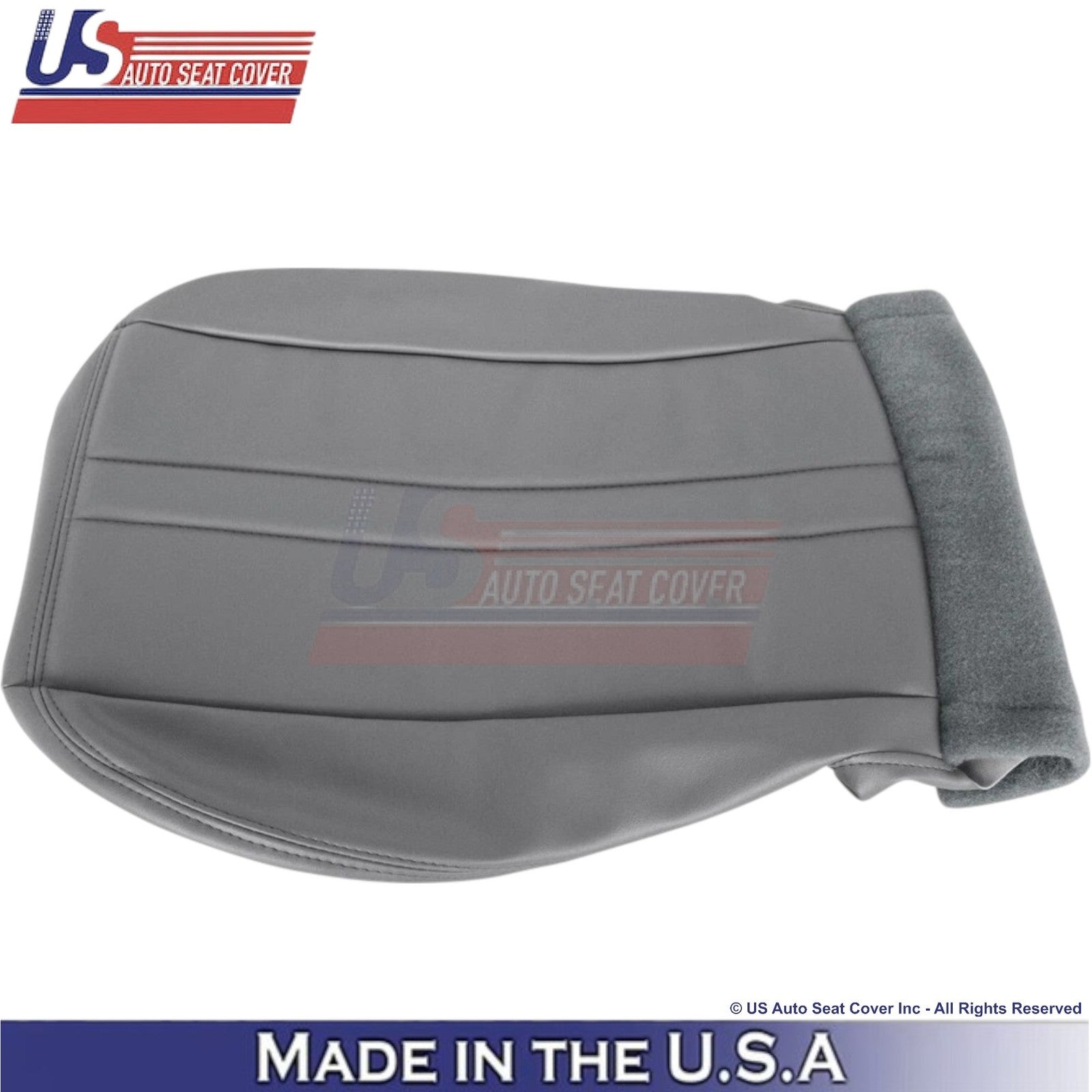 2003-2009 Fits Chevrolet Kodiak Passenger Bottom Leatherette Seat Cover Pewter