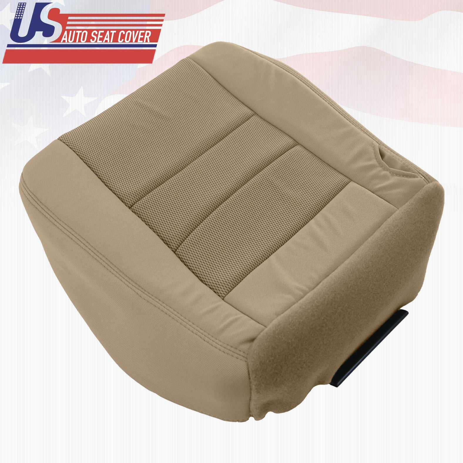 2002 - 2007 Ford F250 F350 XLT Super Duty Driver Bottom Cloth Seat Cover TAN