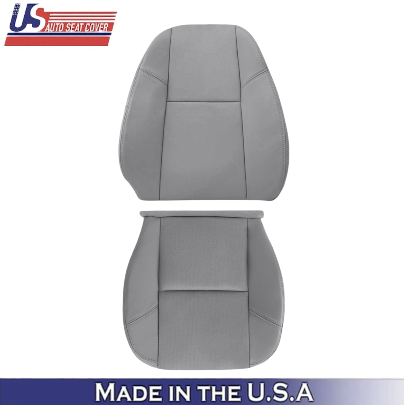 2012-2014 For Chevy Silverado Leatherette Driver Seat Covers Light Titanium Gray