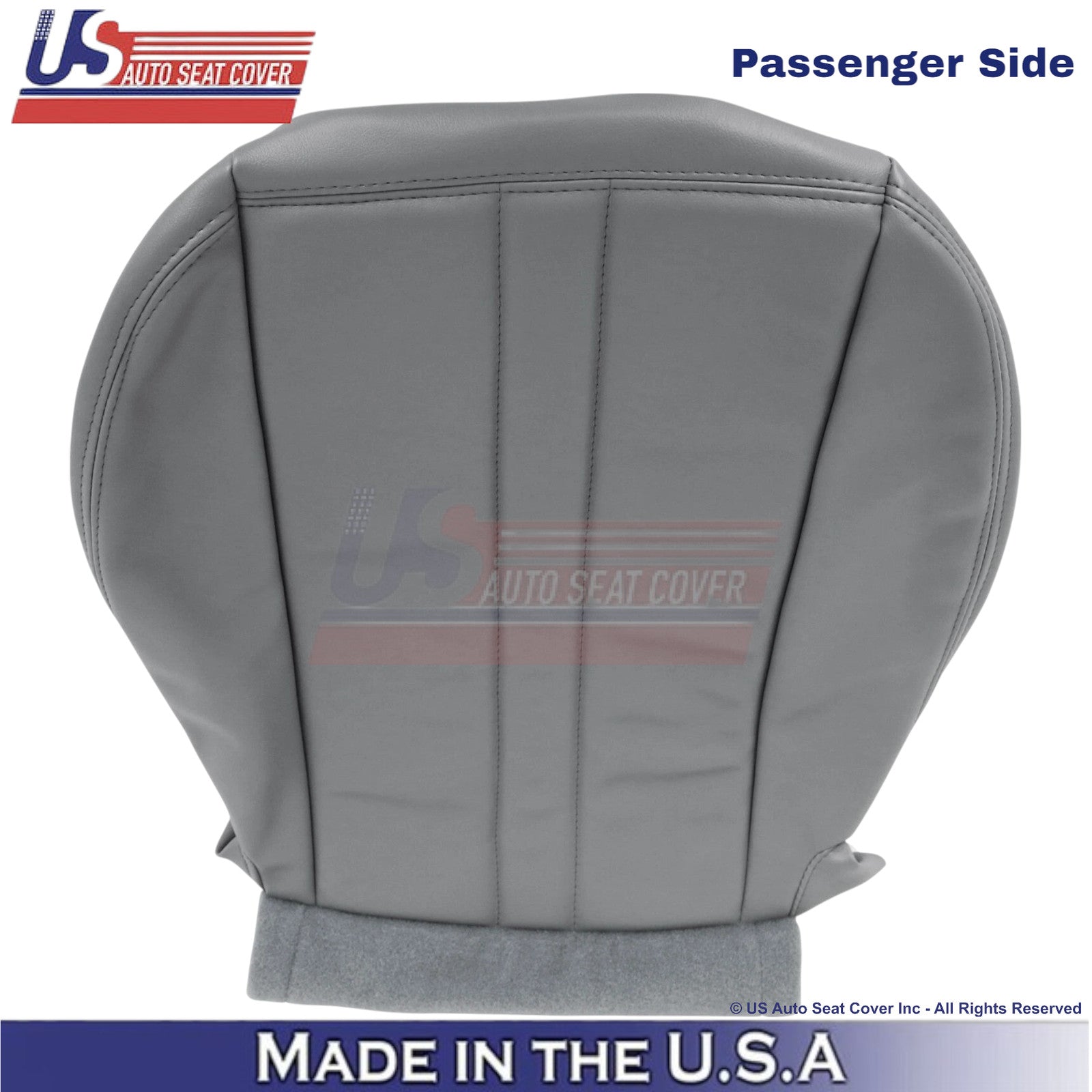 1996-2025 Fits GMC Savana Passenger Bottom Leatherette Seat Cover Medium Pewter