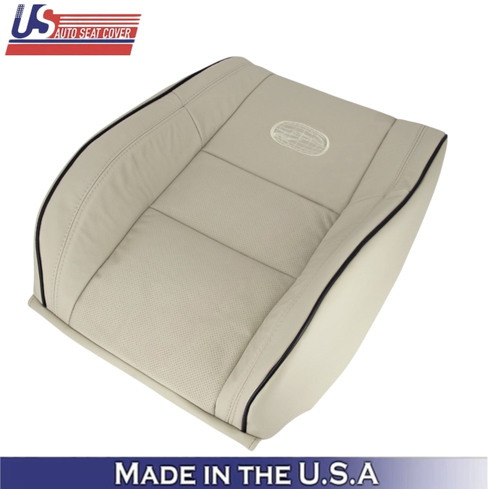 2011-2021 For Jeep Grand Cherokee Leatherette Front Top Seat Covers Tan