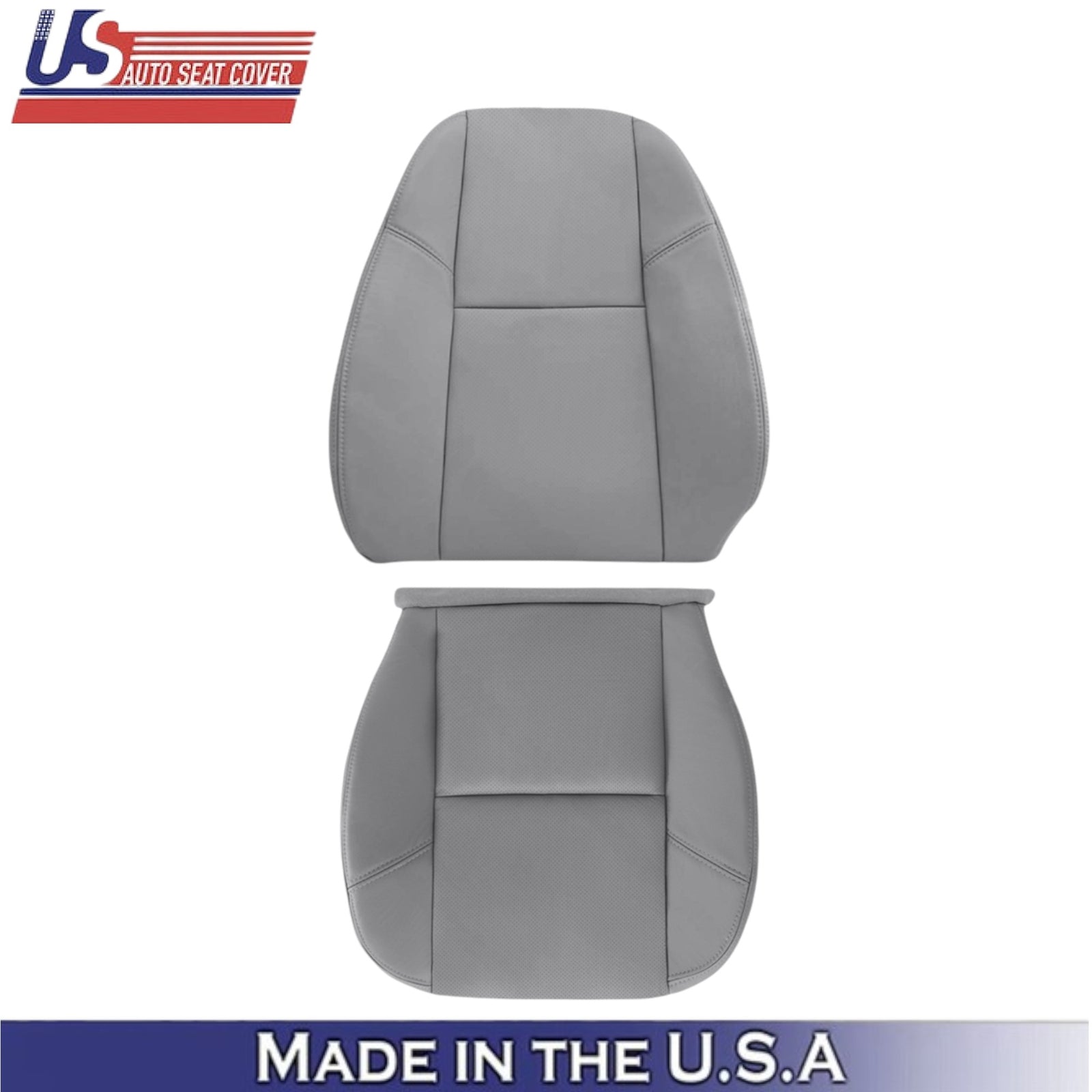 2012-2014 For Chevy Silverado Leather Passenger Side Covers Light Titanium Gray