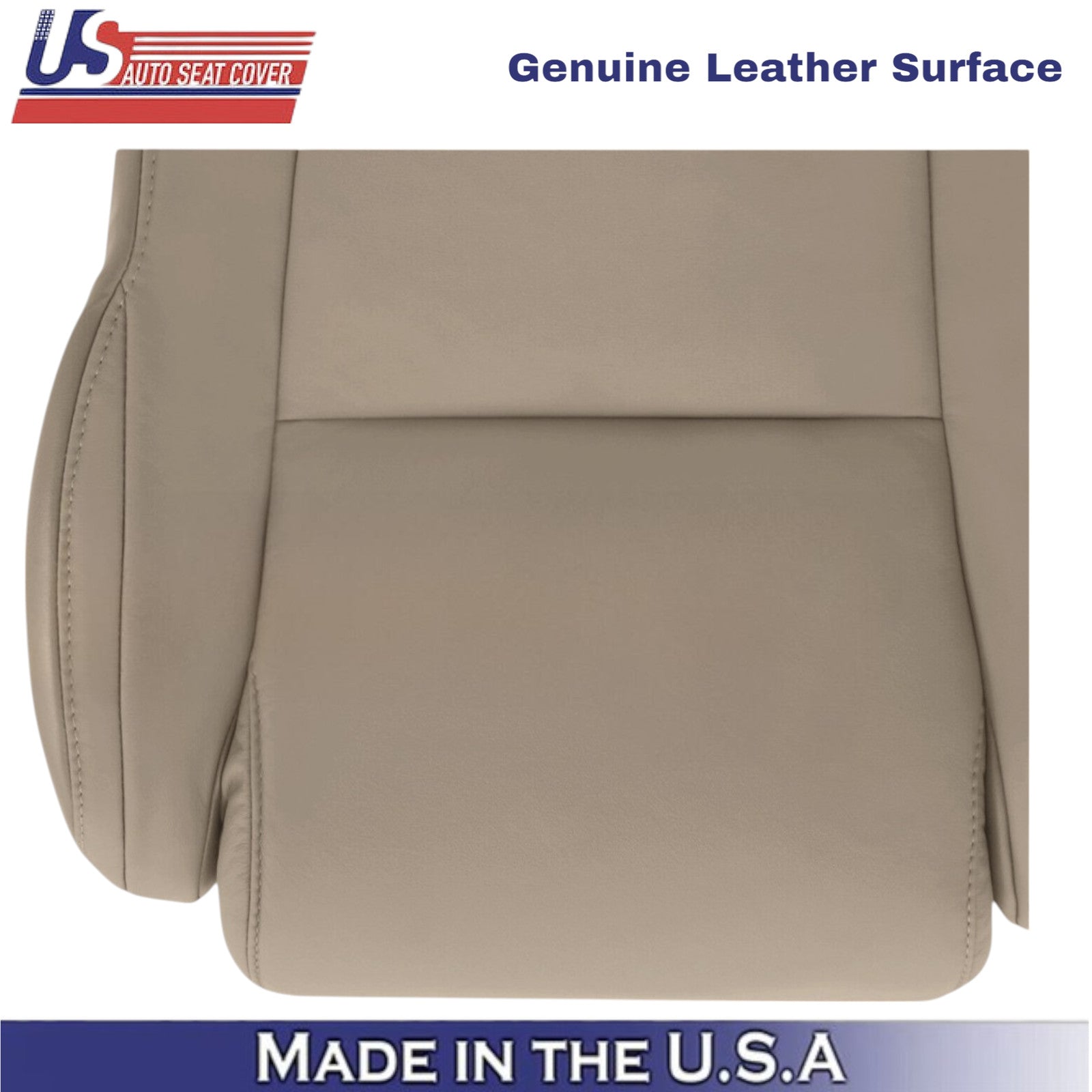 2007-2013 For Toyota Tundra Genuine Leather front Driver Seat Covers Sand Beige