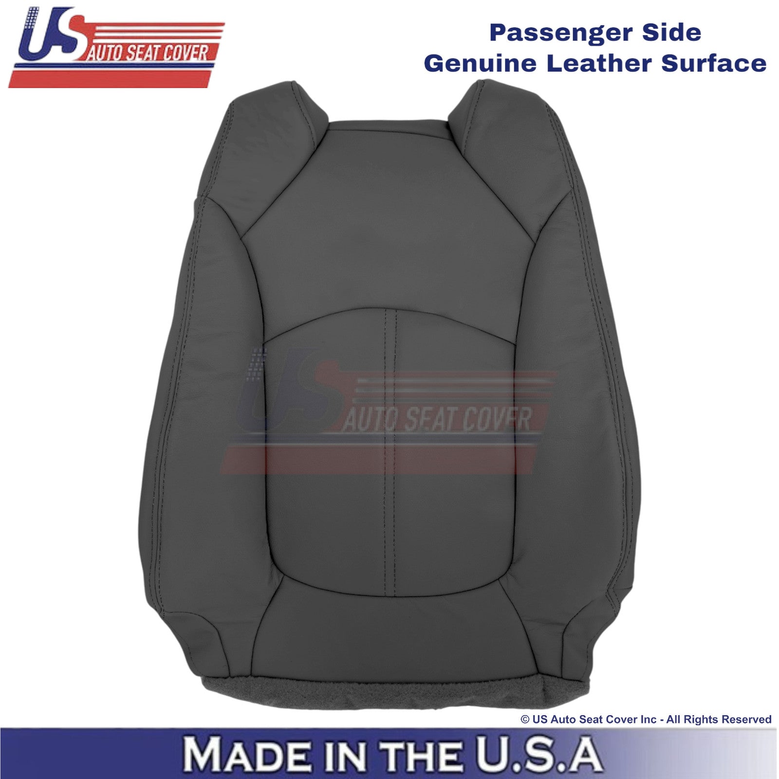 2013-2016 Fits GMC Acadia Genuine Leather Passenger Top Replacement Cover Ebony